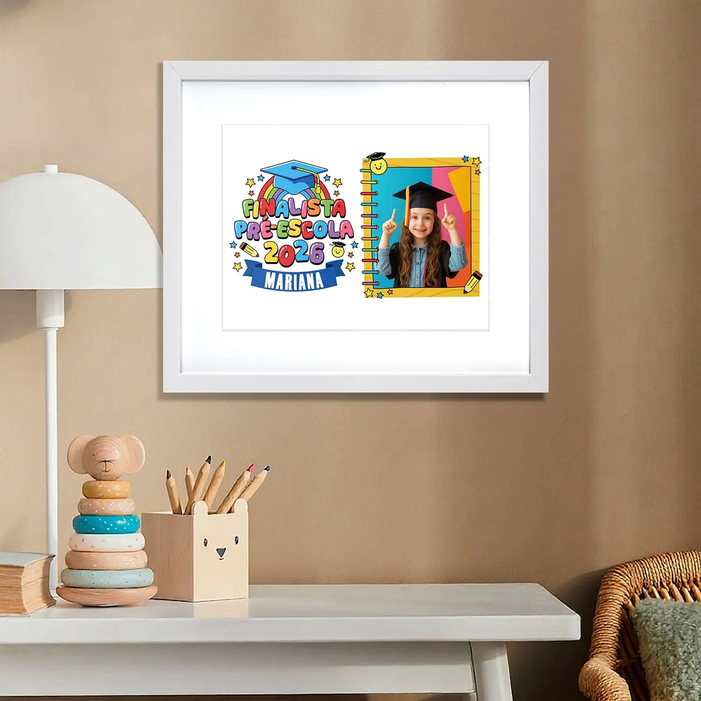 quadro finalista personalizado com fotografia, nome e ano