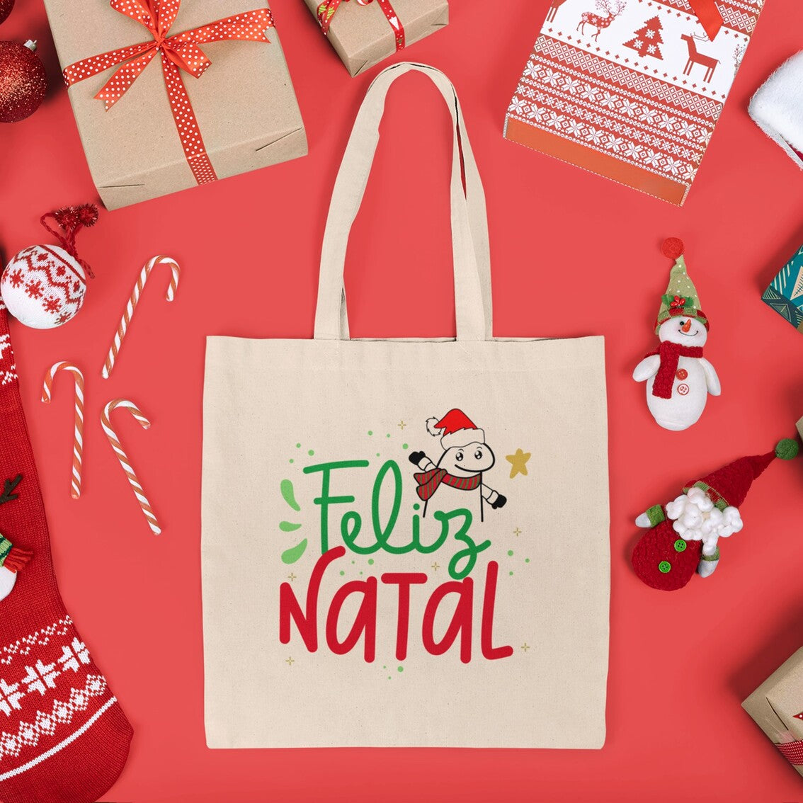 Saco de pano "Flork de Natal"