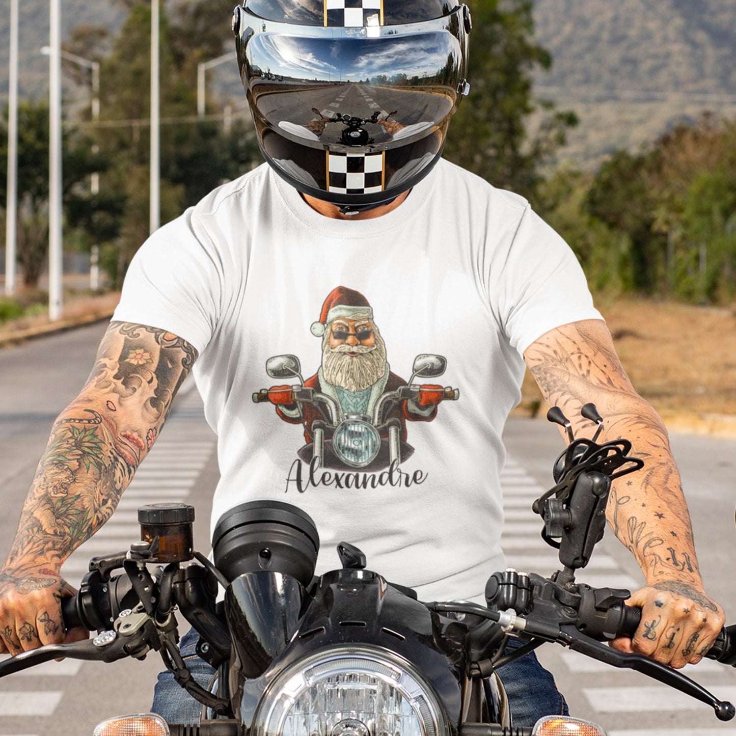 T-shirt "Pai Natal Motard"