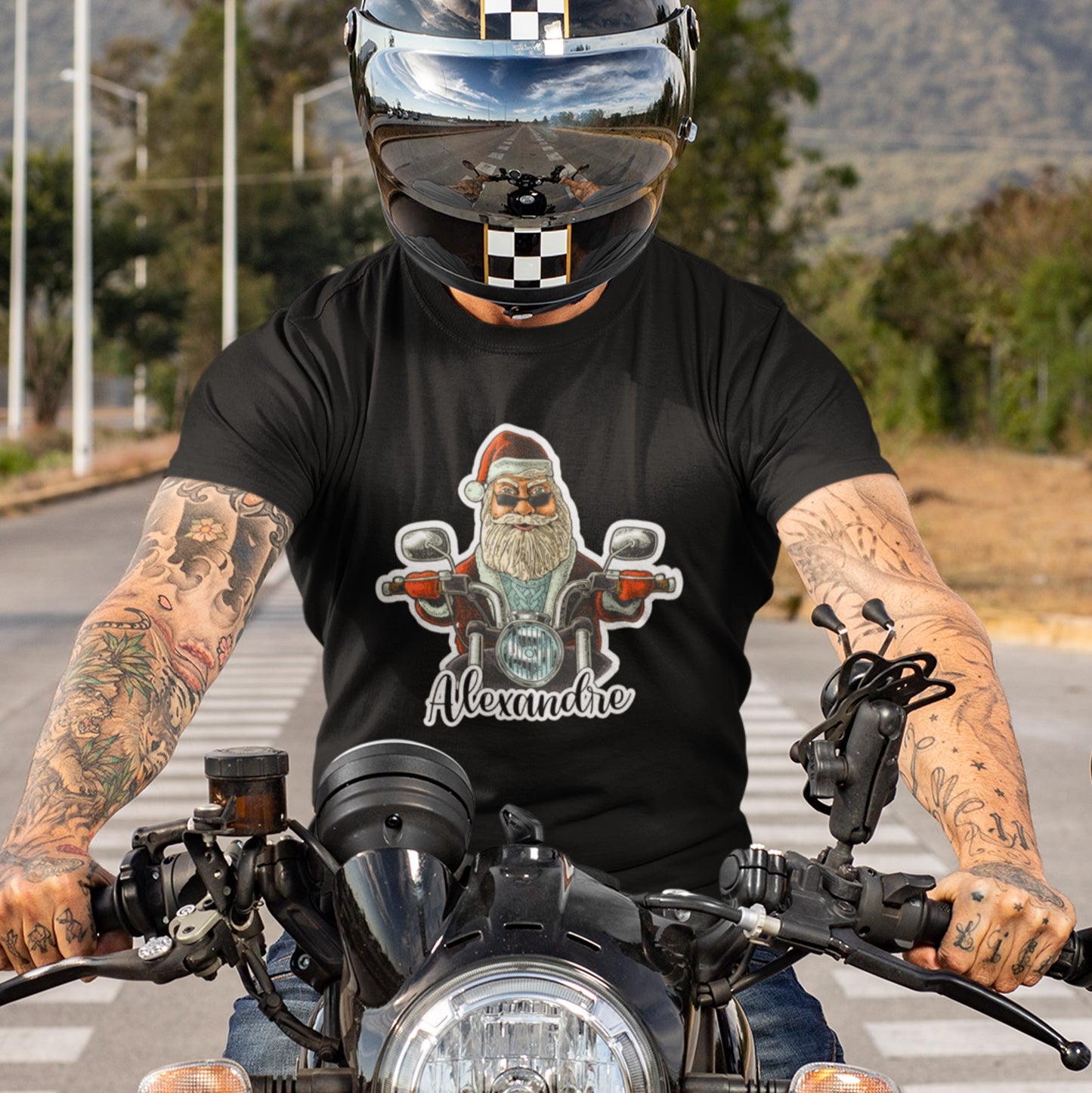 T-shirt "Pai Natal Motard"