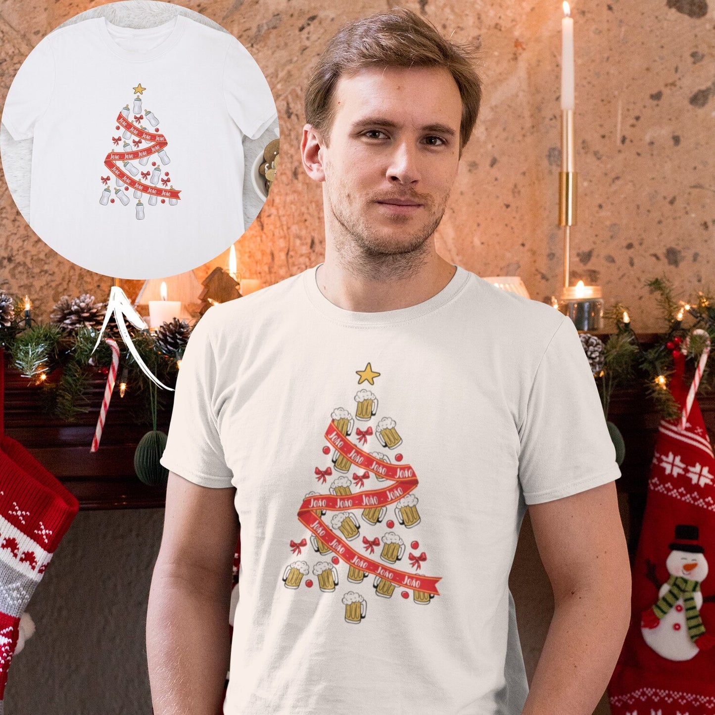 T-shirt "Árvore de cerveja - Árvore de biberões"