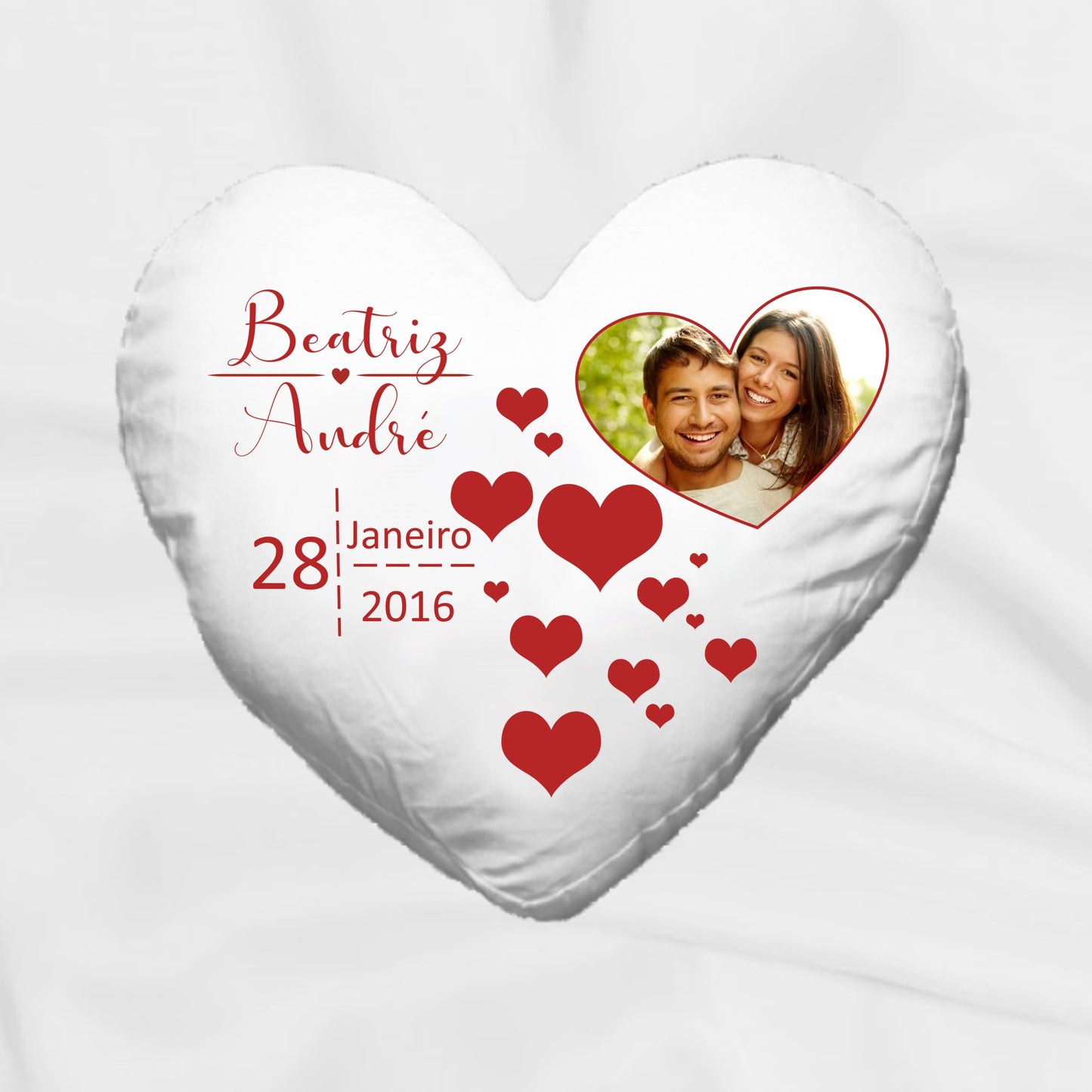 Almofada coração "Data especial"