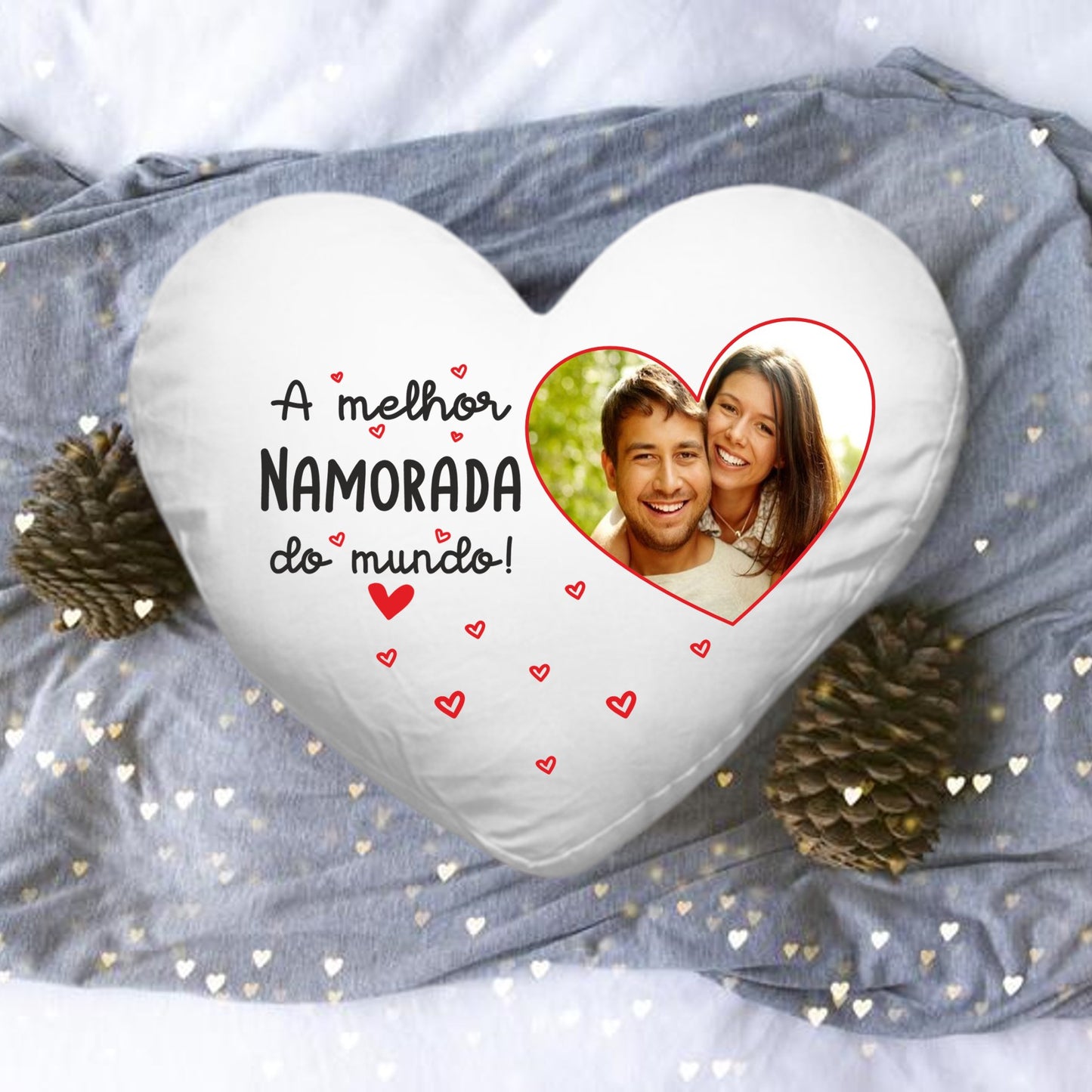 Almofada coração "O(a) melhor namorado(a) do mundo"