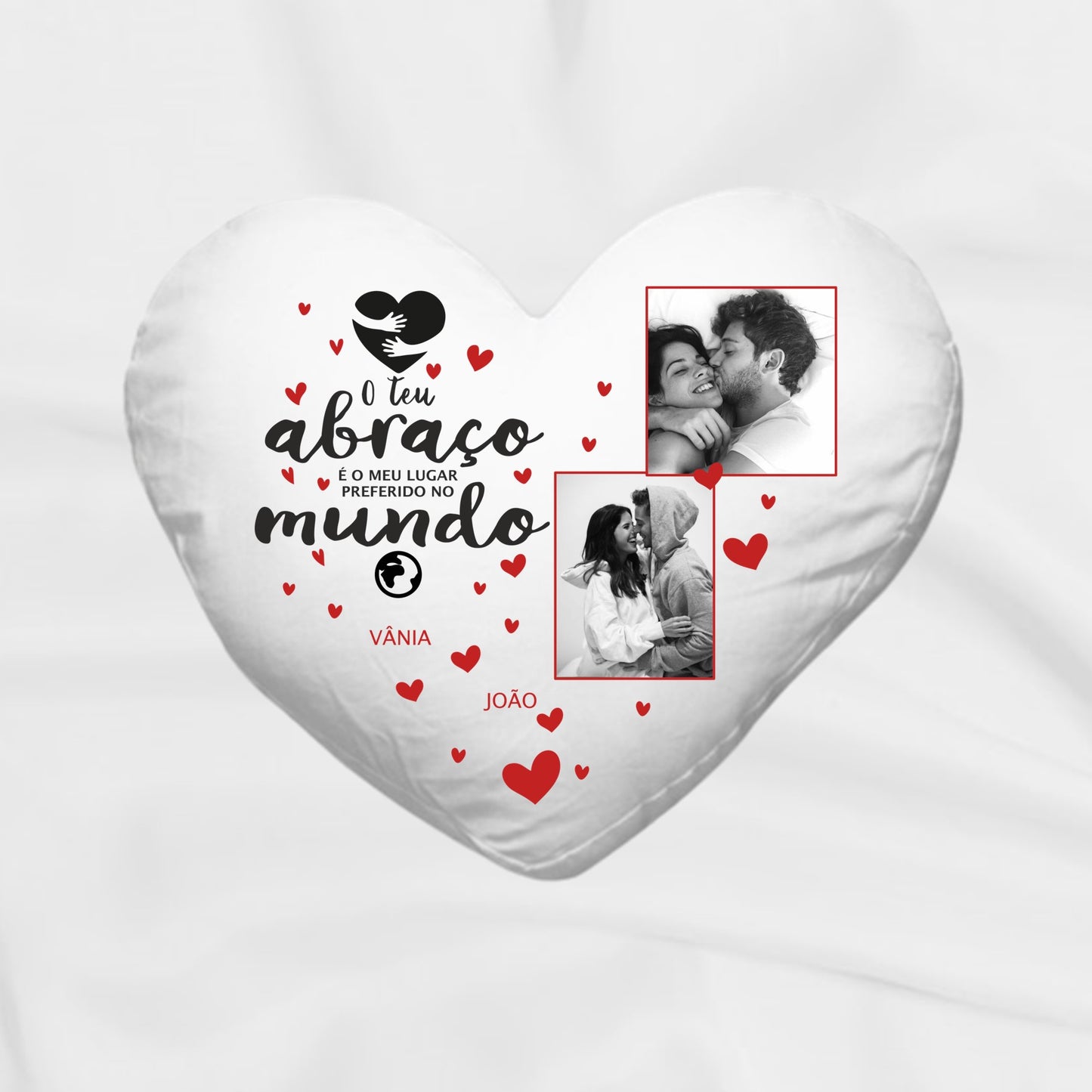 Almofada coração "O teu abraço"