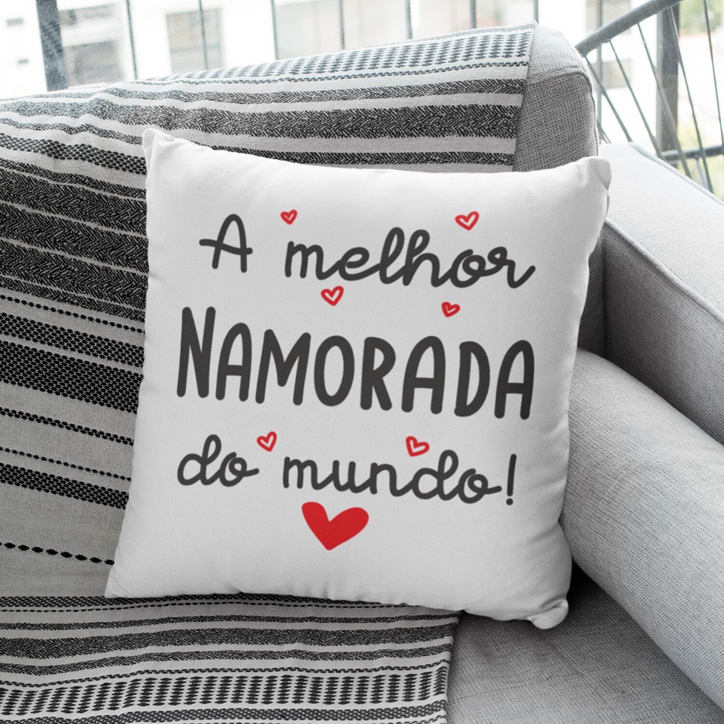 Almofada "O(a) melhor namorado(a) do mundo"