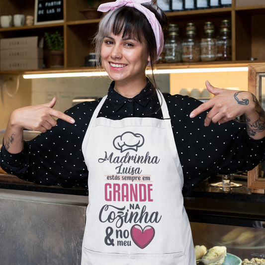 Avental "Na cozinha e no meu coração"
