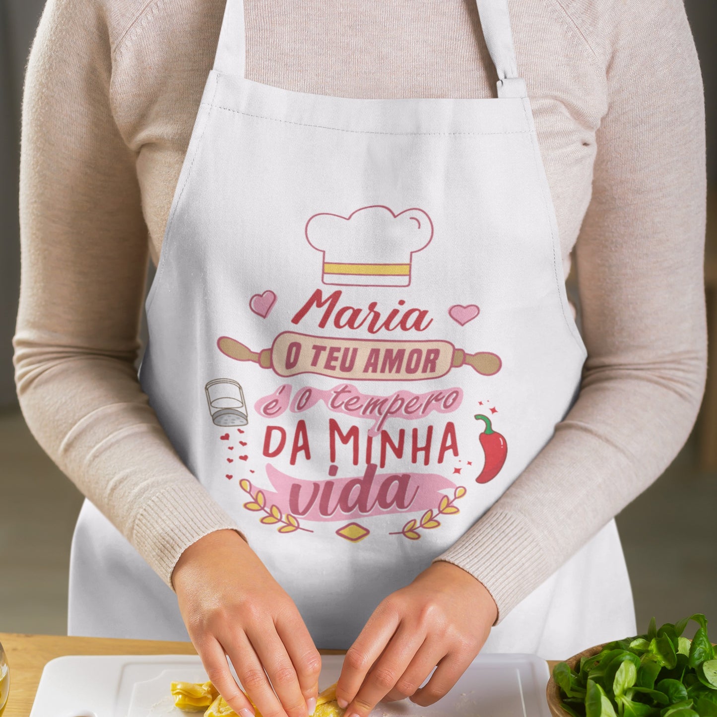 Avental "O teu amor é o tempero da minha vida"