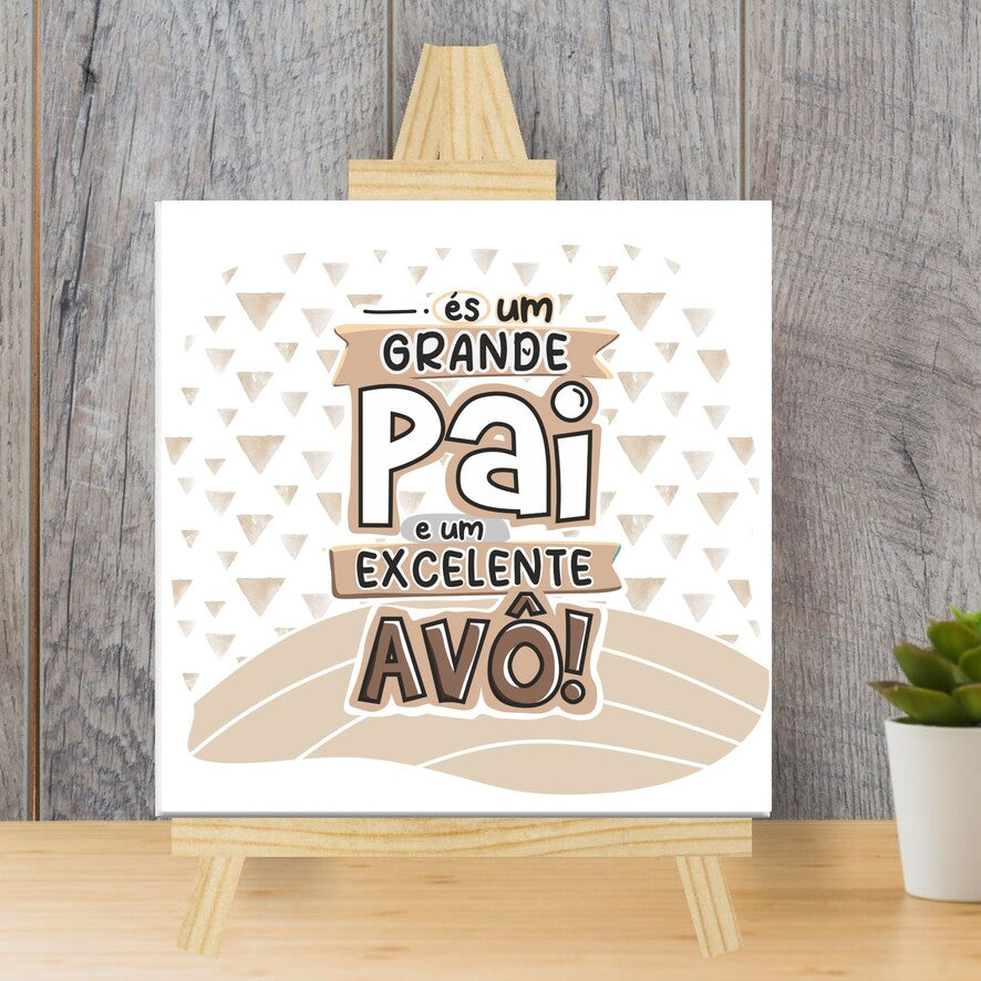 Azulejo "Grande Mãe/Pai - Excelente Avó/Avô"