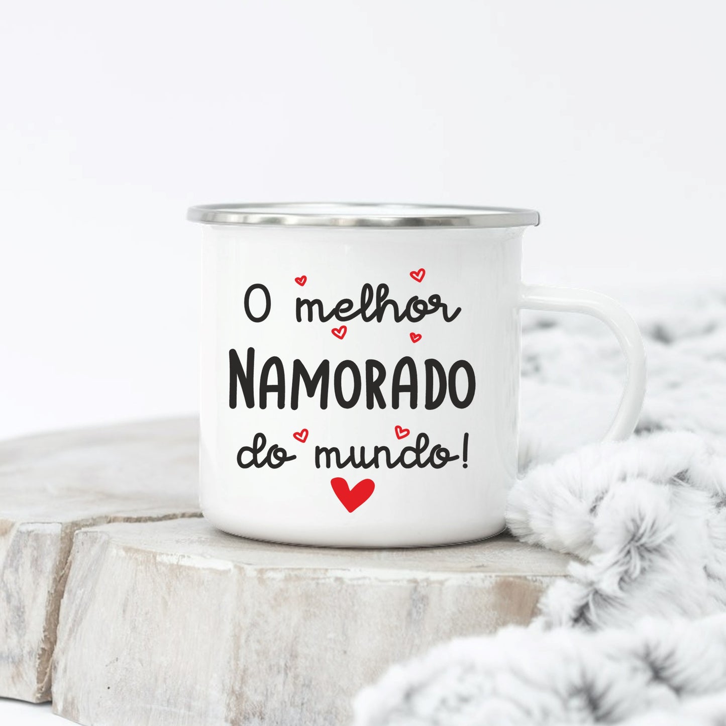 Caneca de Esmalte "A(o) melhor namorada(o) do mundo"