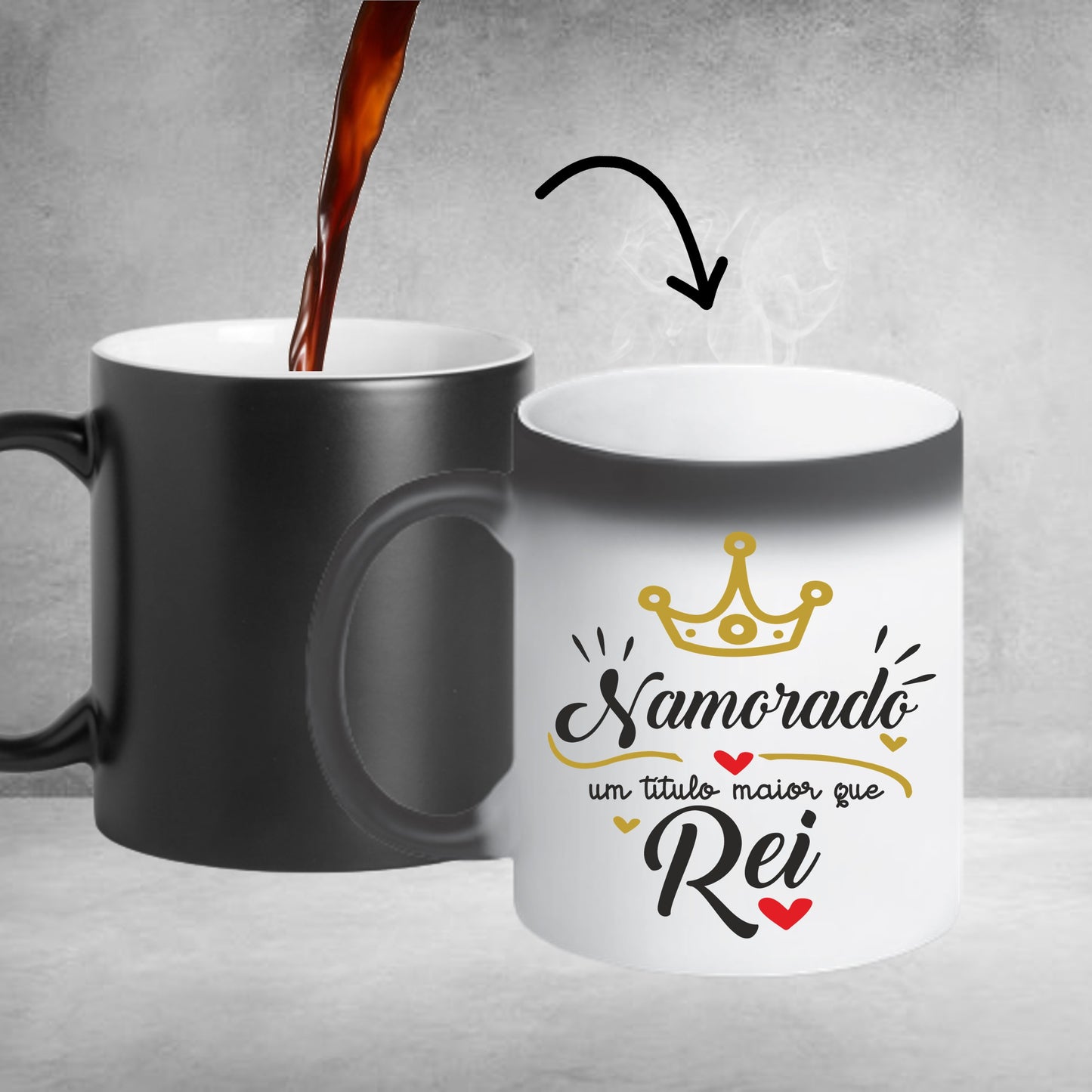 Caneca Mágica "Namorada(o) um título maior que Rainha (Rei)"