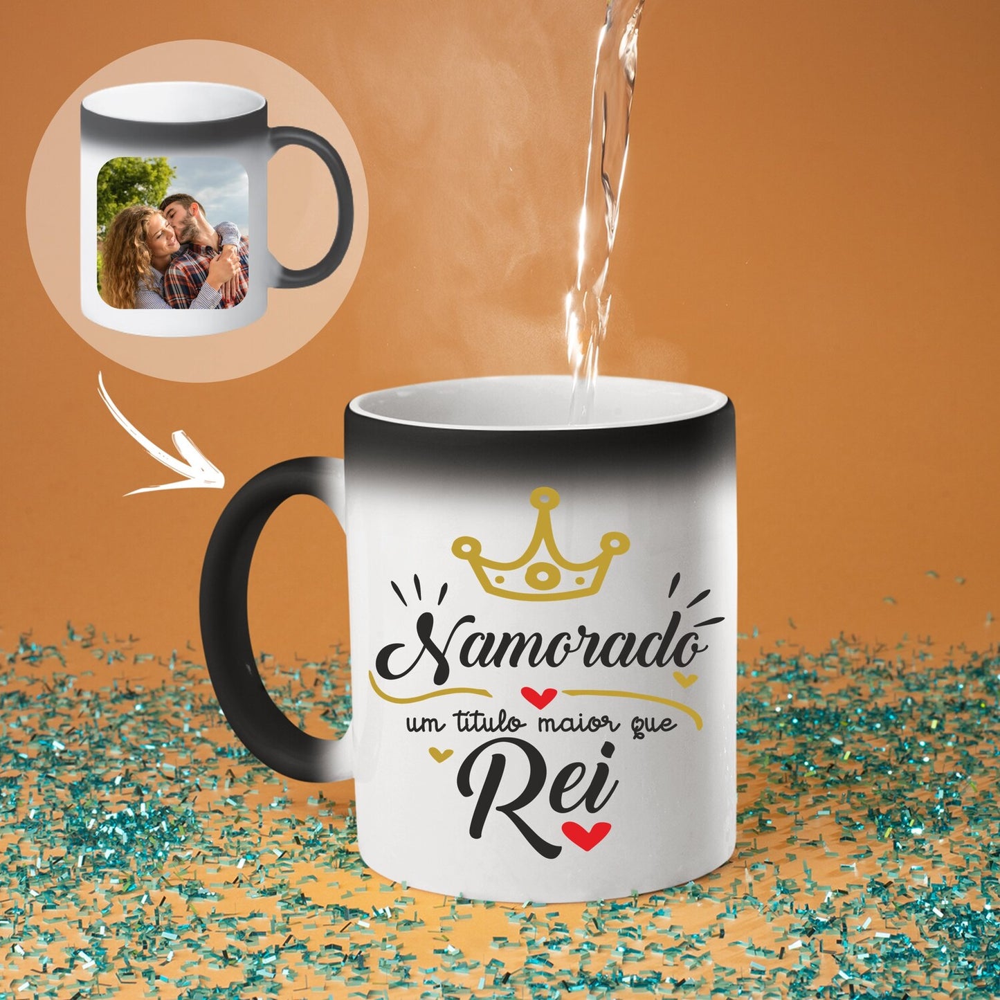 Caneca Mágica "Namorada(o) um título maior que Rainha (Rei)"