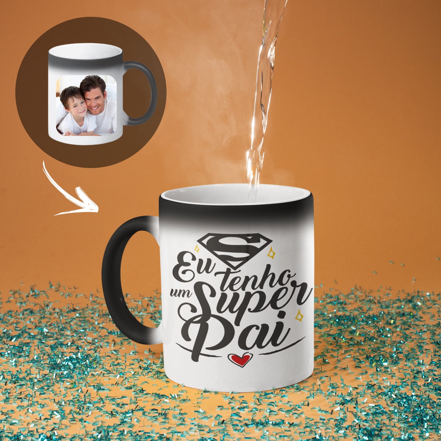 Caneca Mágica "Eu tenho um super pai"