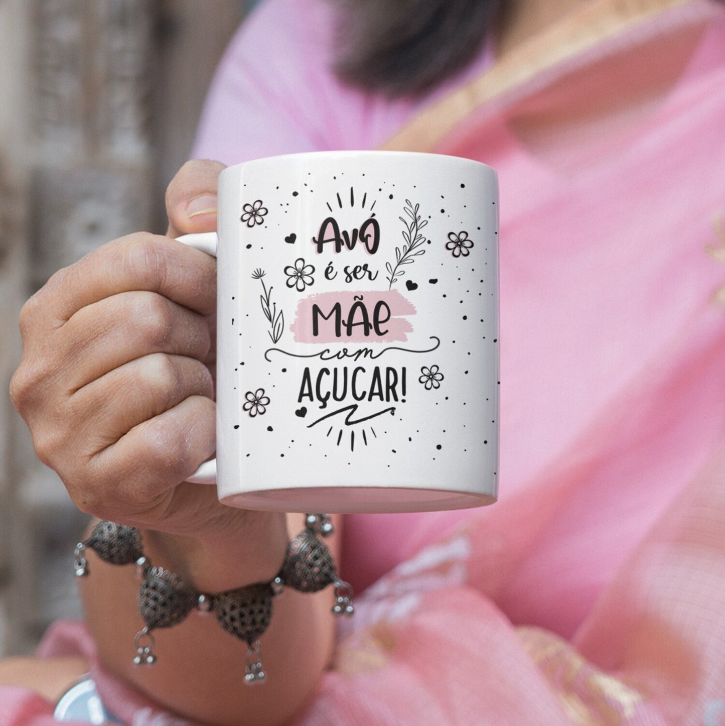 Caneca "Avó é ser Mãe com Açúcar"