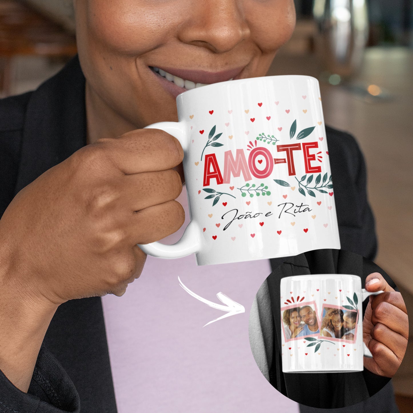 Caneca "Mil corações"