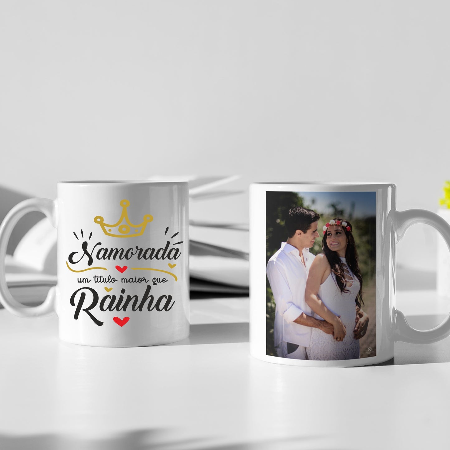 Caneca "Namorada(o) um título maior que Rainha (Rei)"