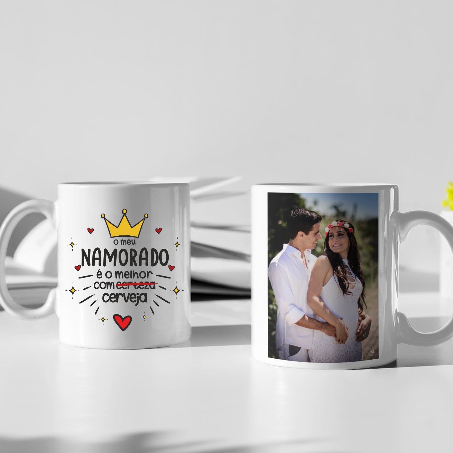 Caneca "O meu Namorado é o melhor com Cerveja"