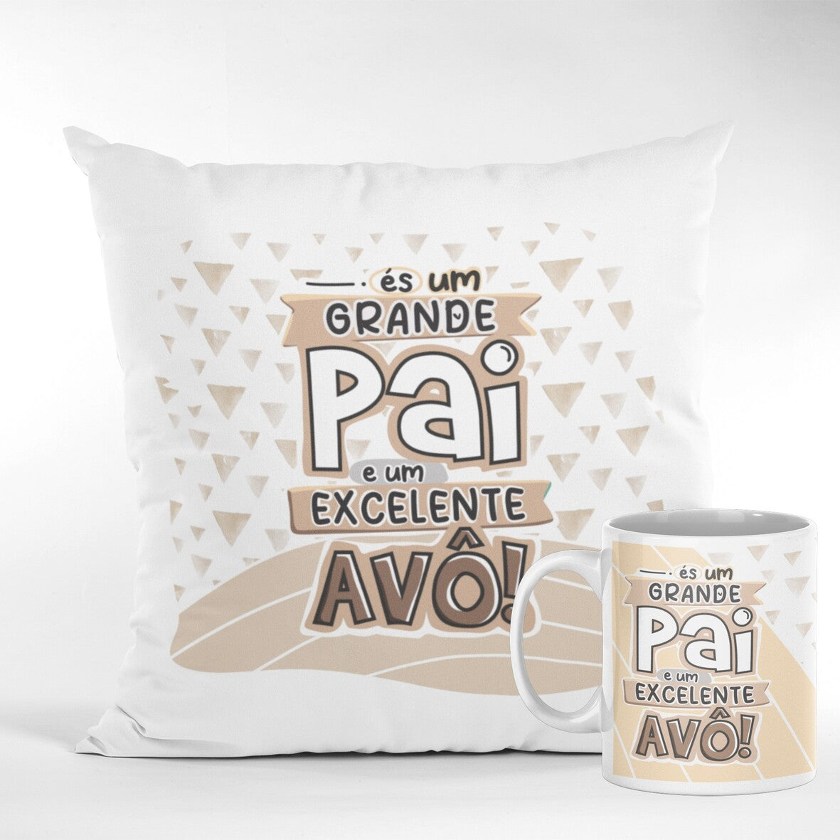 Almofada e/ou Caneca "Grande Mãe/Pai - Excelente Avó/Avô"