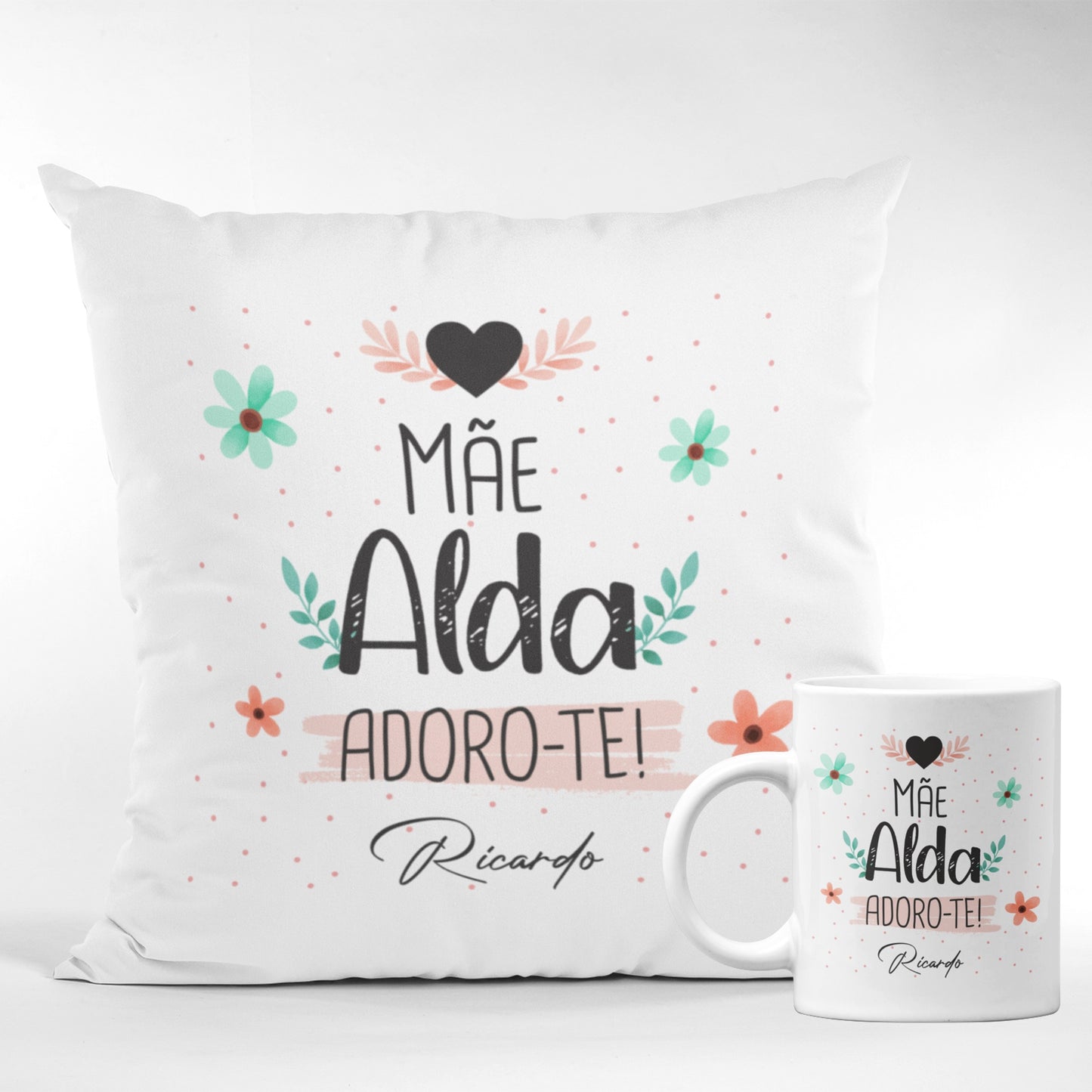 Almofada e/ou Caneca "Adoro-te"