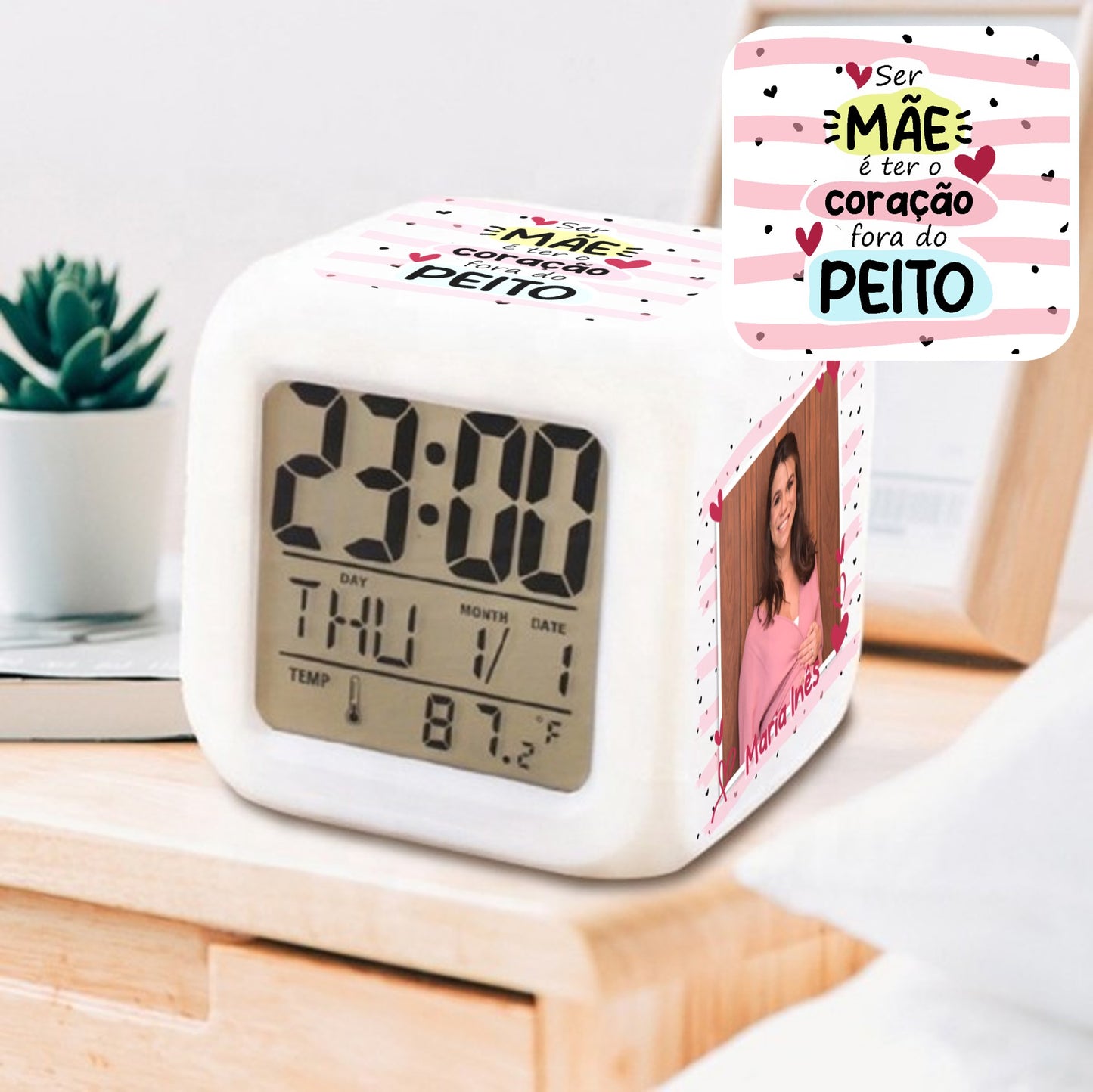 Despertador "Coração fora do peito"