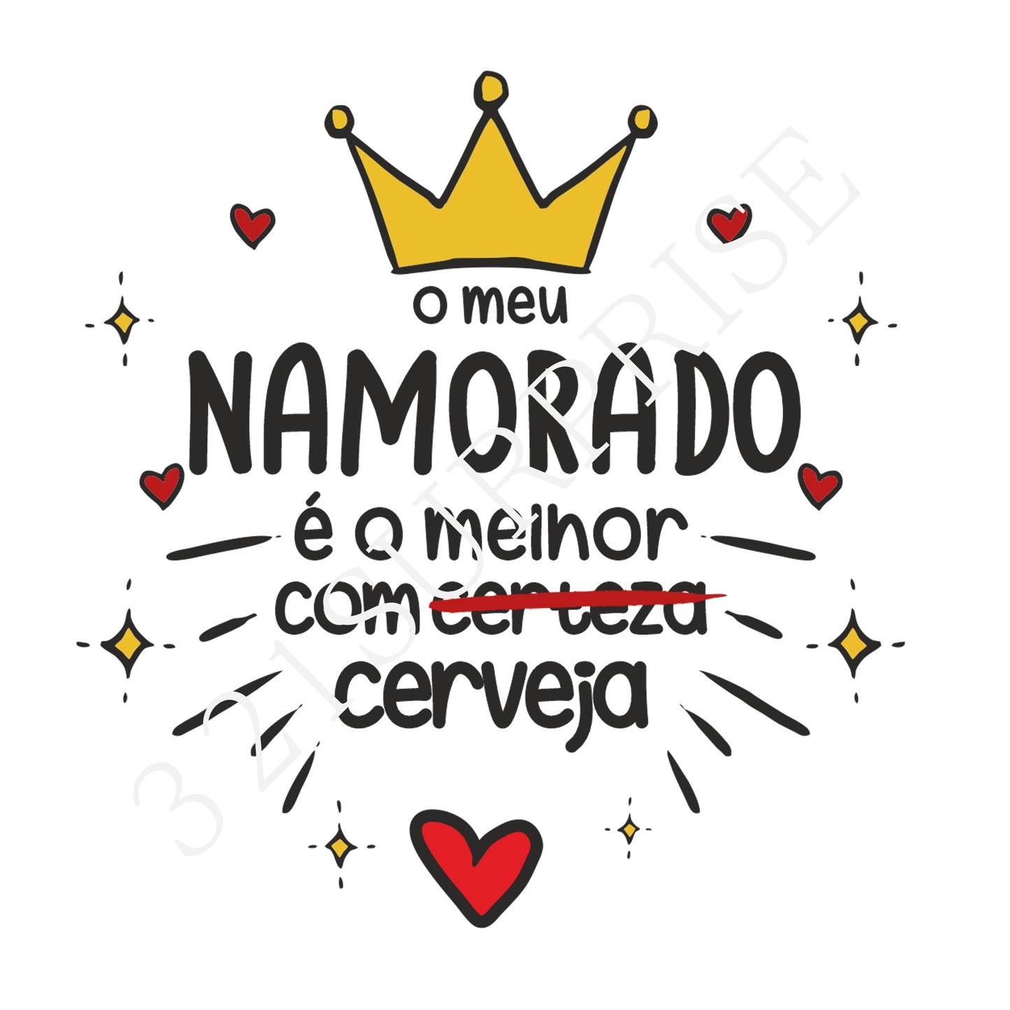 Despertador "O meu Namorado é o melhor com Cerveja"