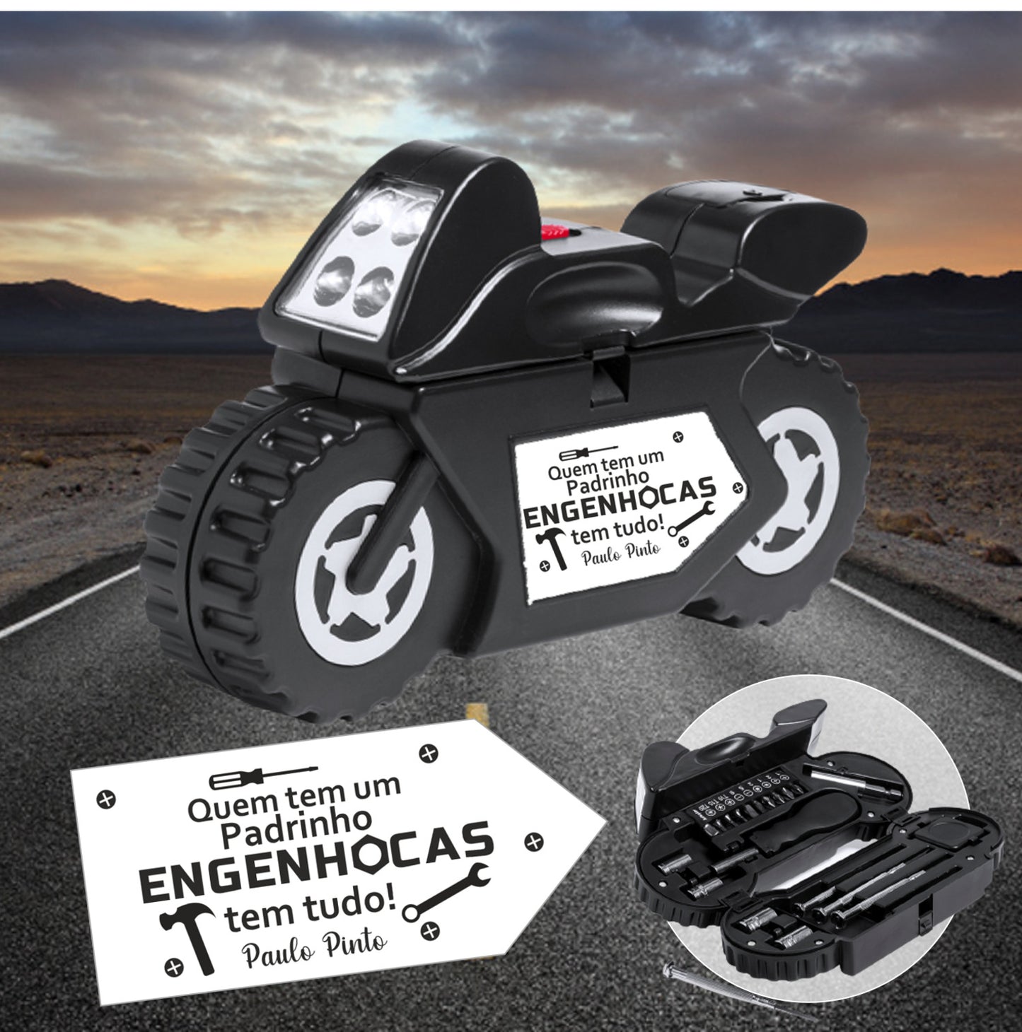 Kit ferramentas "Padrinho engenhocas"