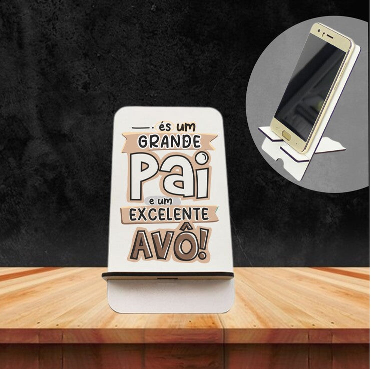 Suporte de telemóvel "Grande Mãe/Pai - Excelente Avó/Avô"