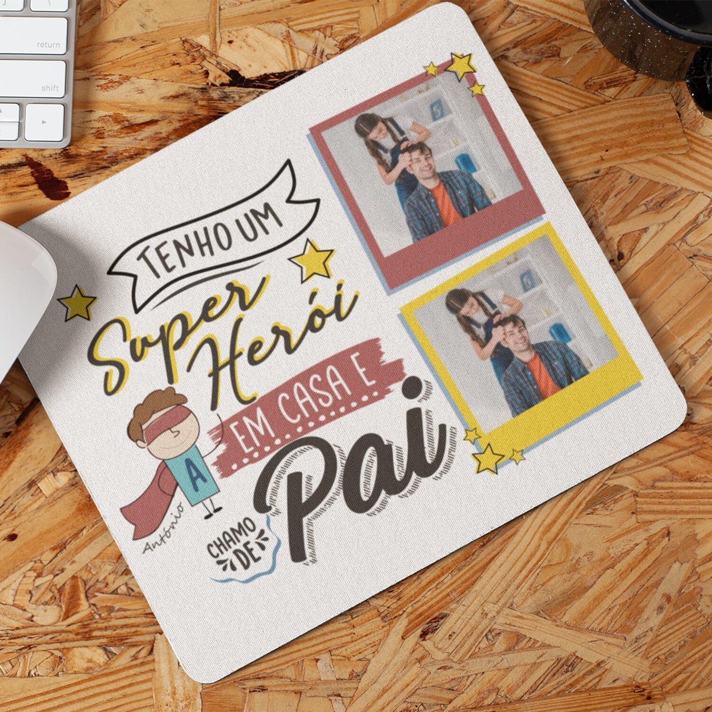 Tapete de rato "Super Herói em Casa"