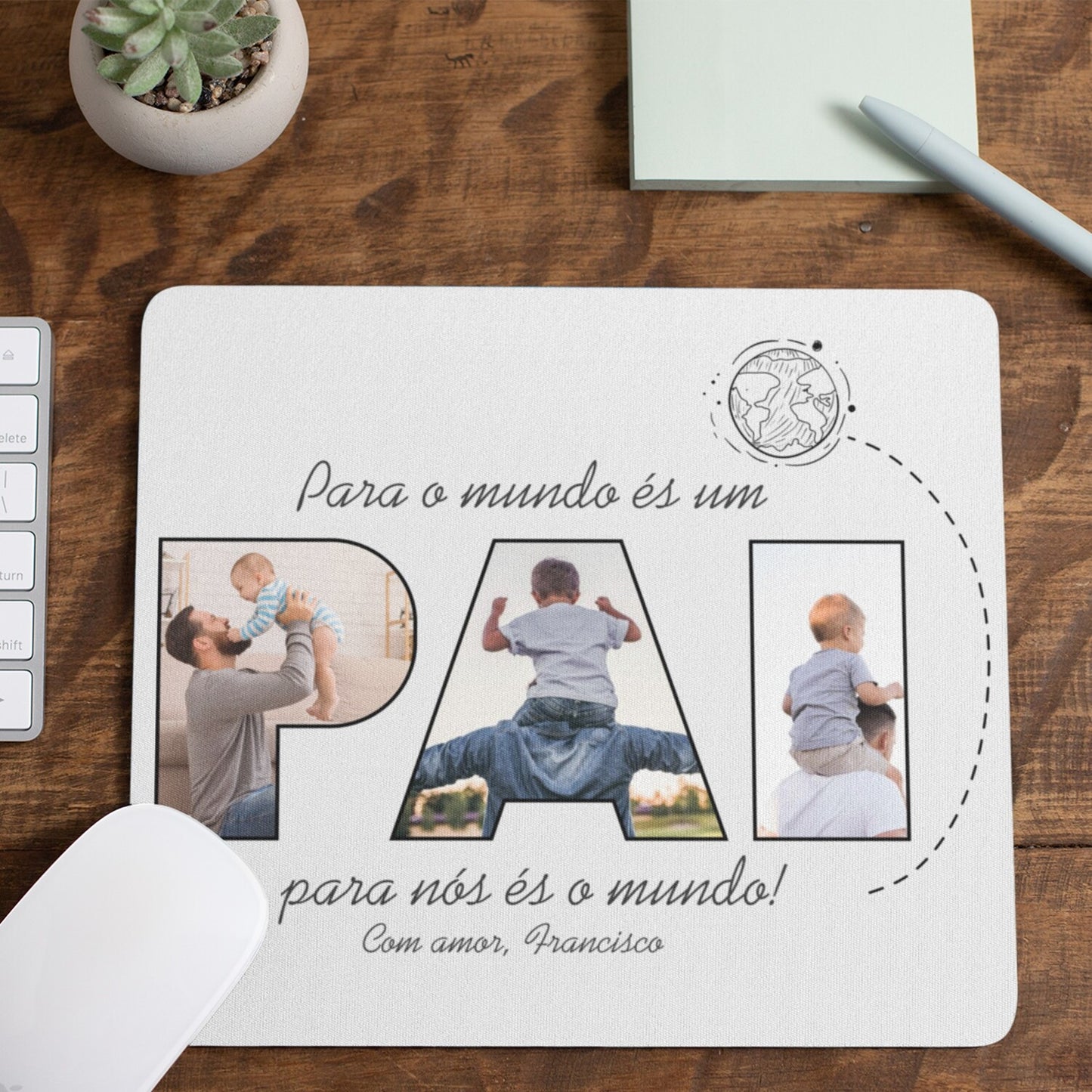 Tapete de rato "És o mundo"