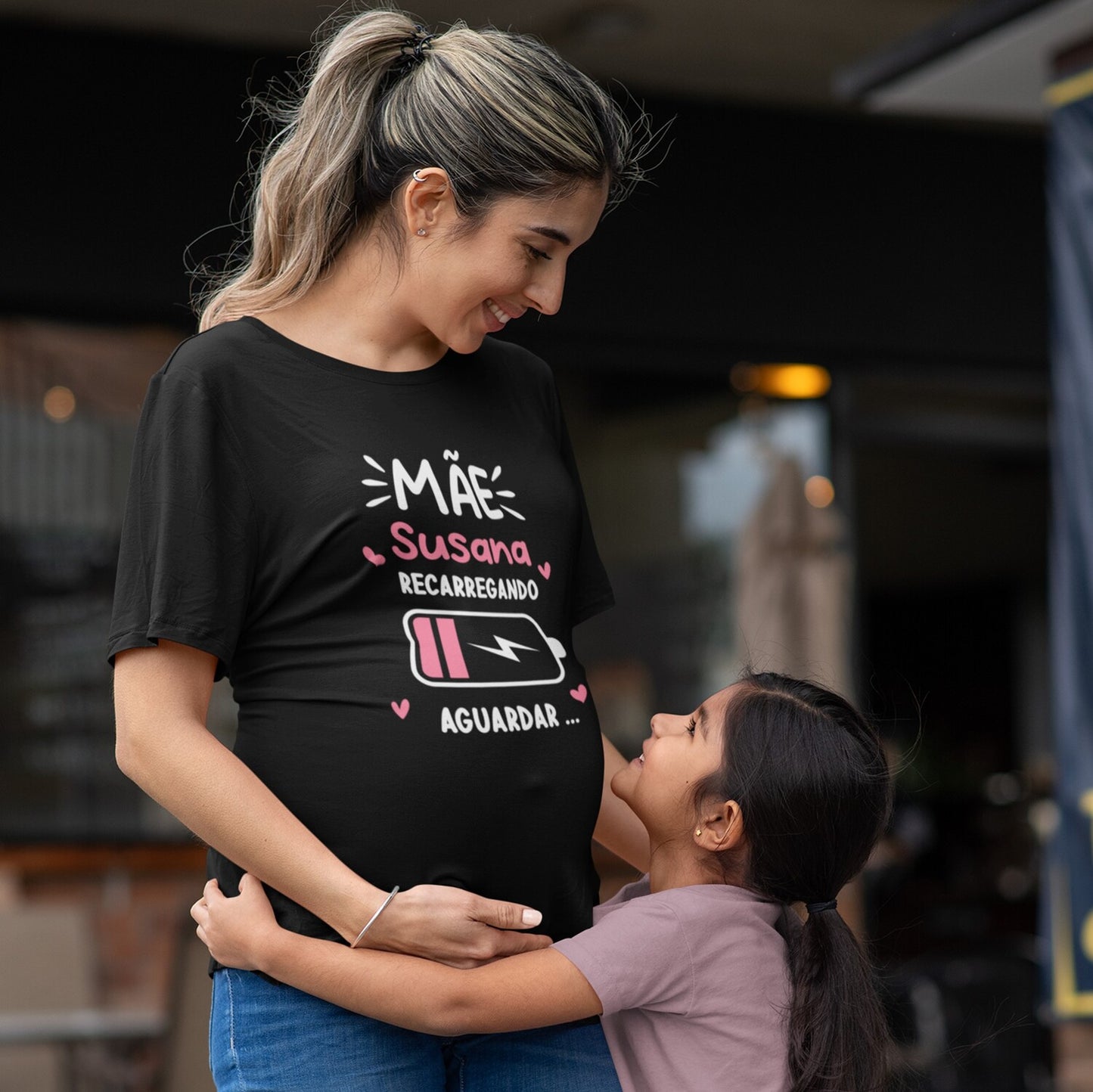 T-shirt "Mãe recarregando energia"