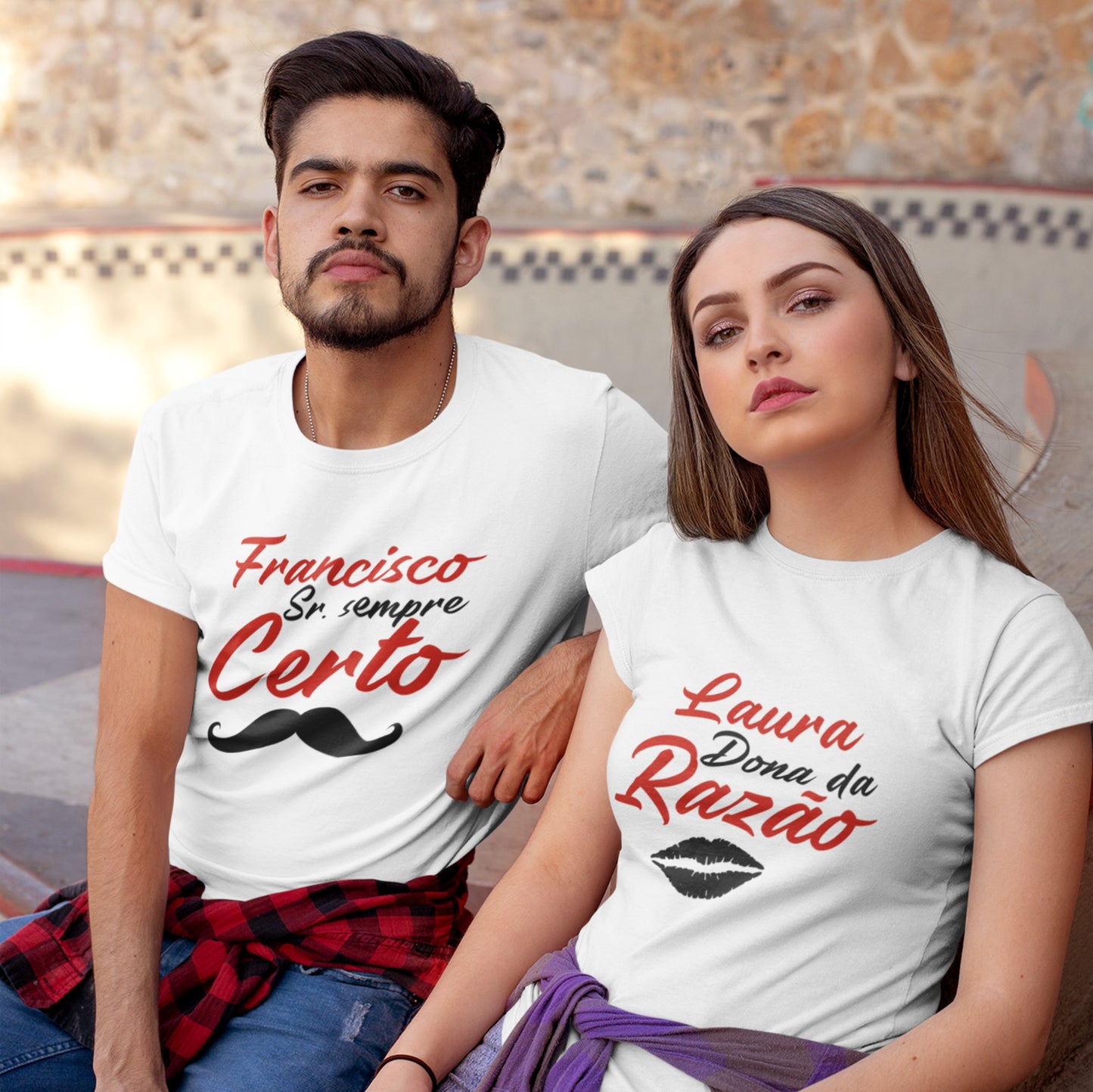 T-shirt "Dona da razão vs. Sr. sempre certo"