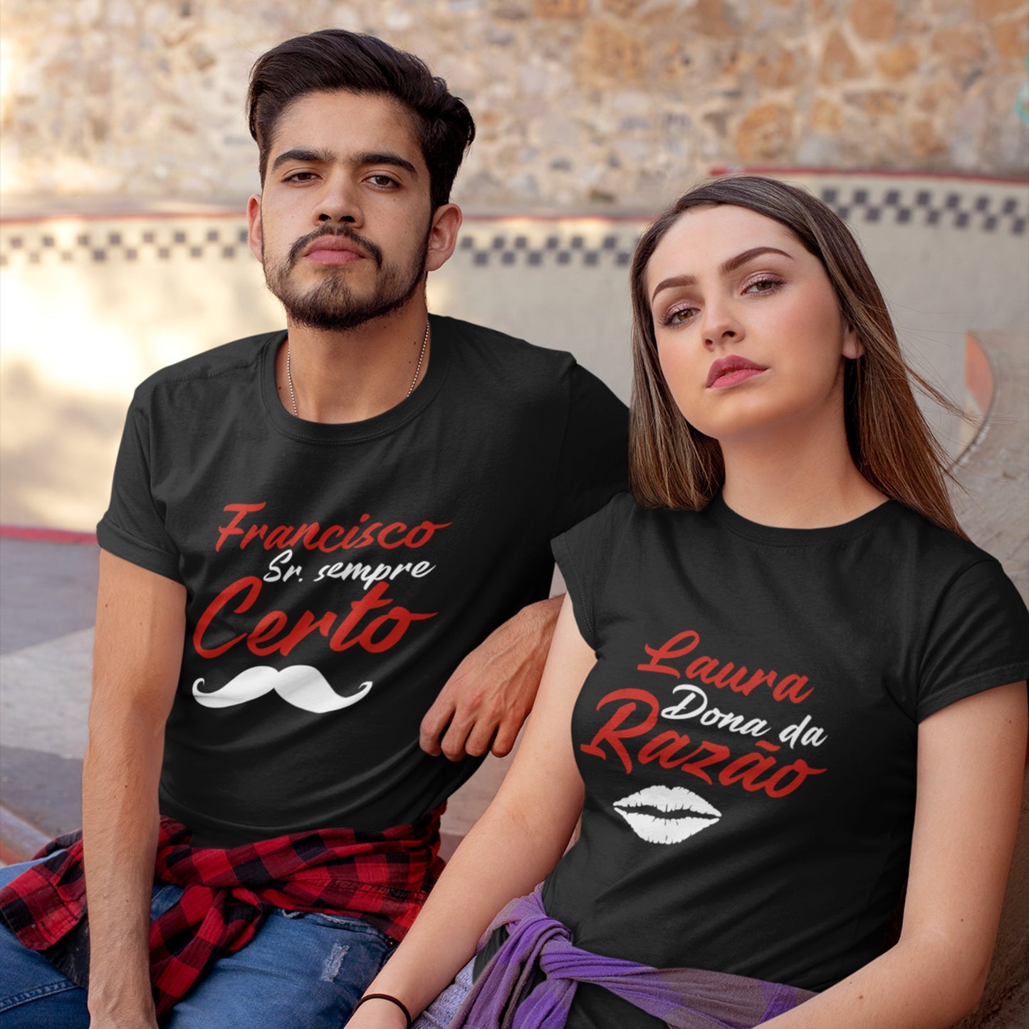 T-shirt "Dona da razão vs. Sr. sempre certo"