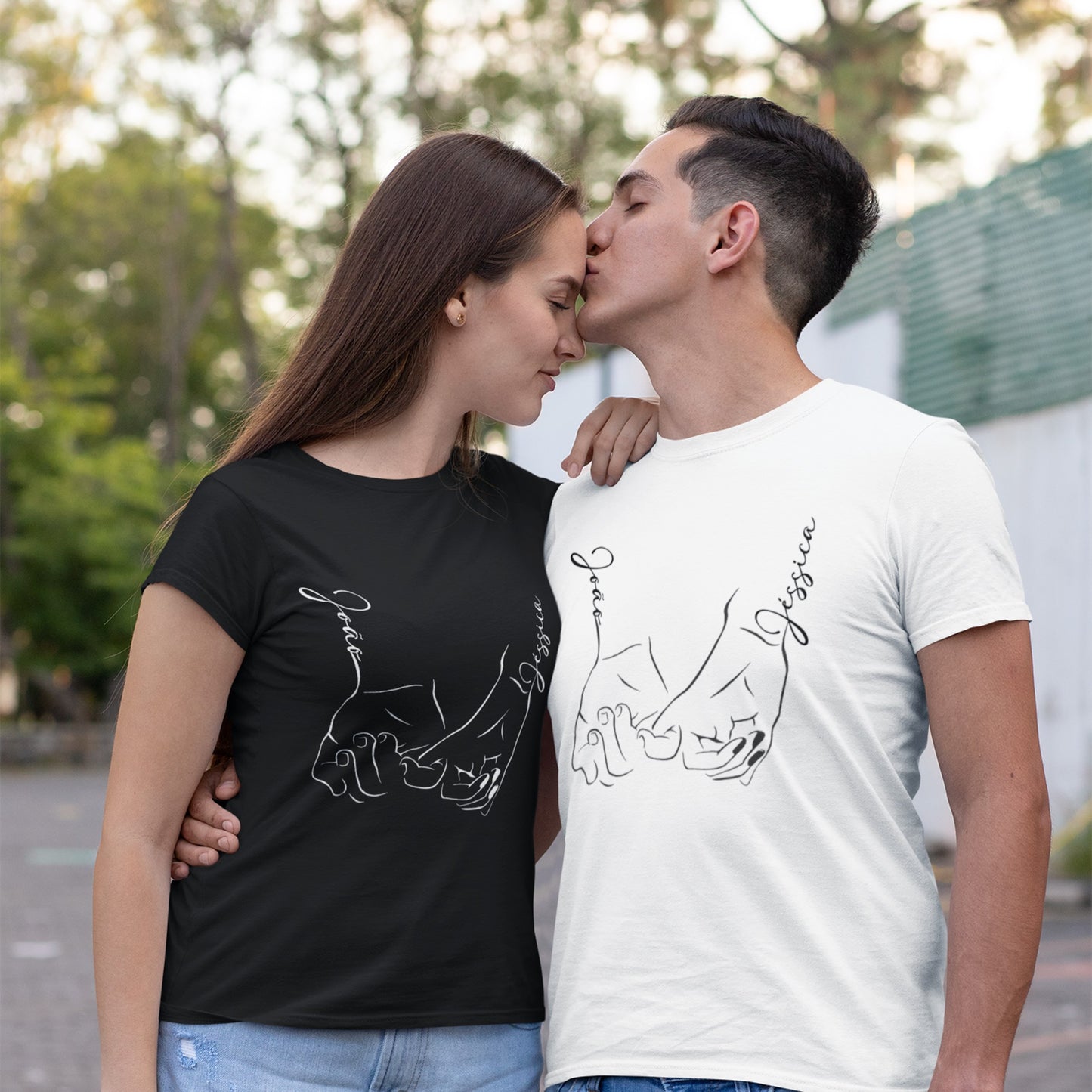 T-shirt "Mãos dadas- nomes"