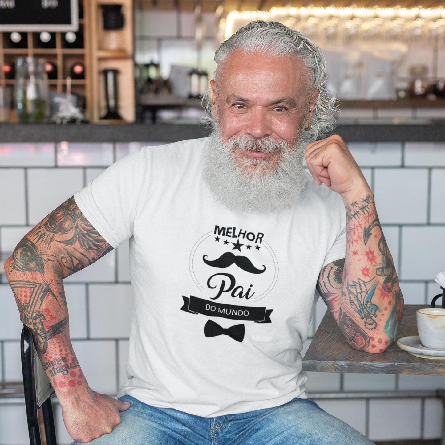 T-shirt "Pai mustache"