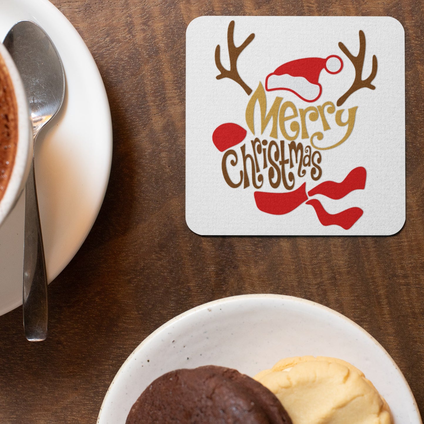 Bases de copos (6 unidades) "Merry Christmas"
