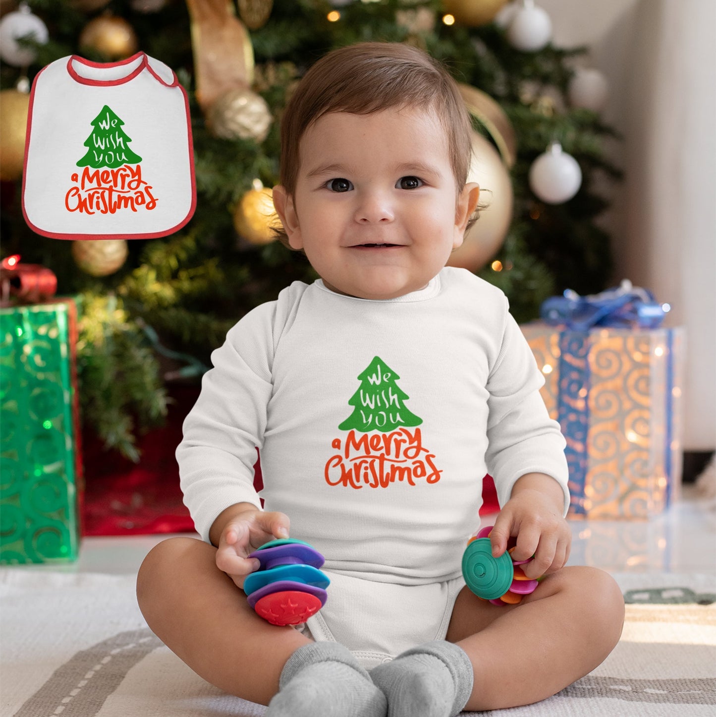 Body e/ou Babete "We wish you a Merry Christmas"