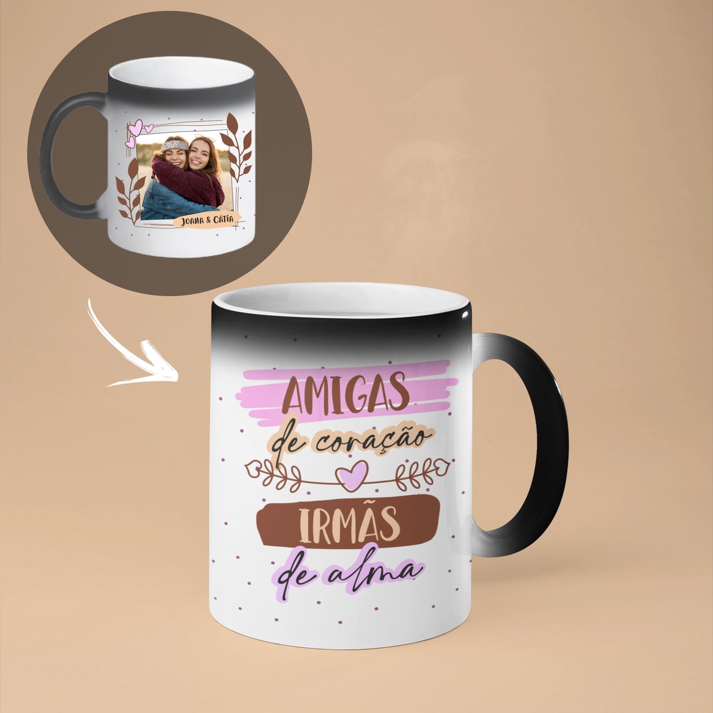 Caneca mágica "Irmãs de alma"