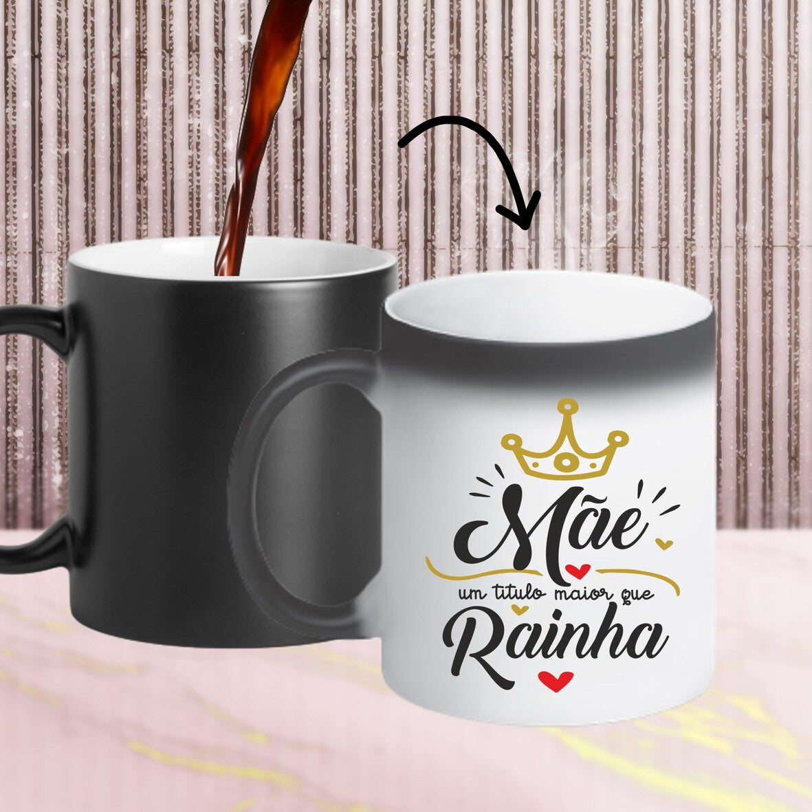 Caneca Mágica "Mãe um título maior que rainha"