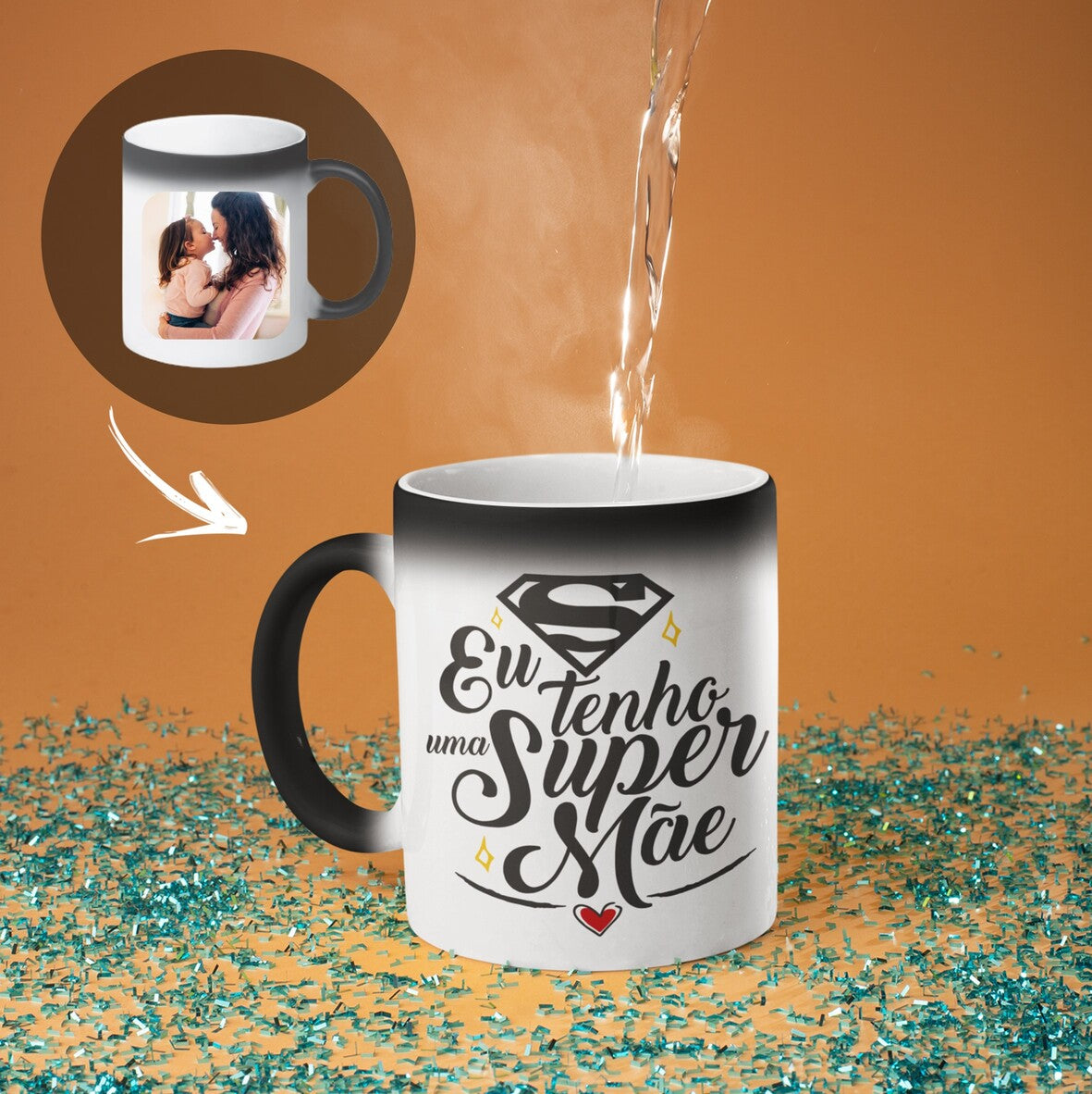 Caneca Mágica "Eu tenho uma super mãe"