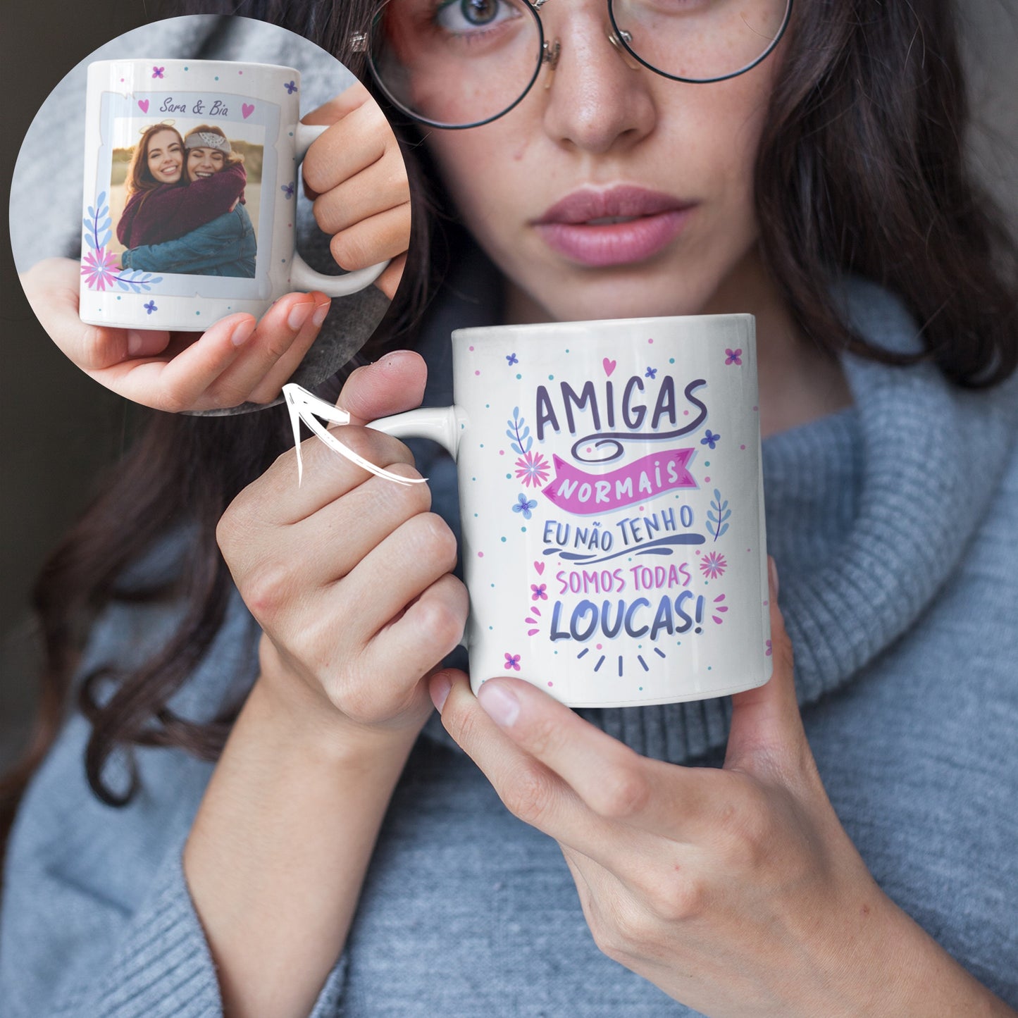 Caneca "Amigas loucas"