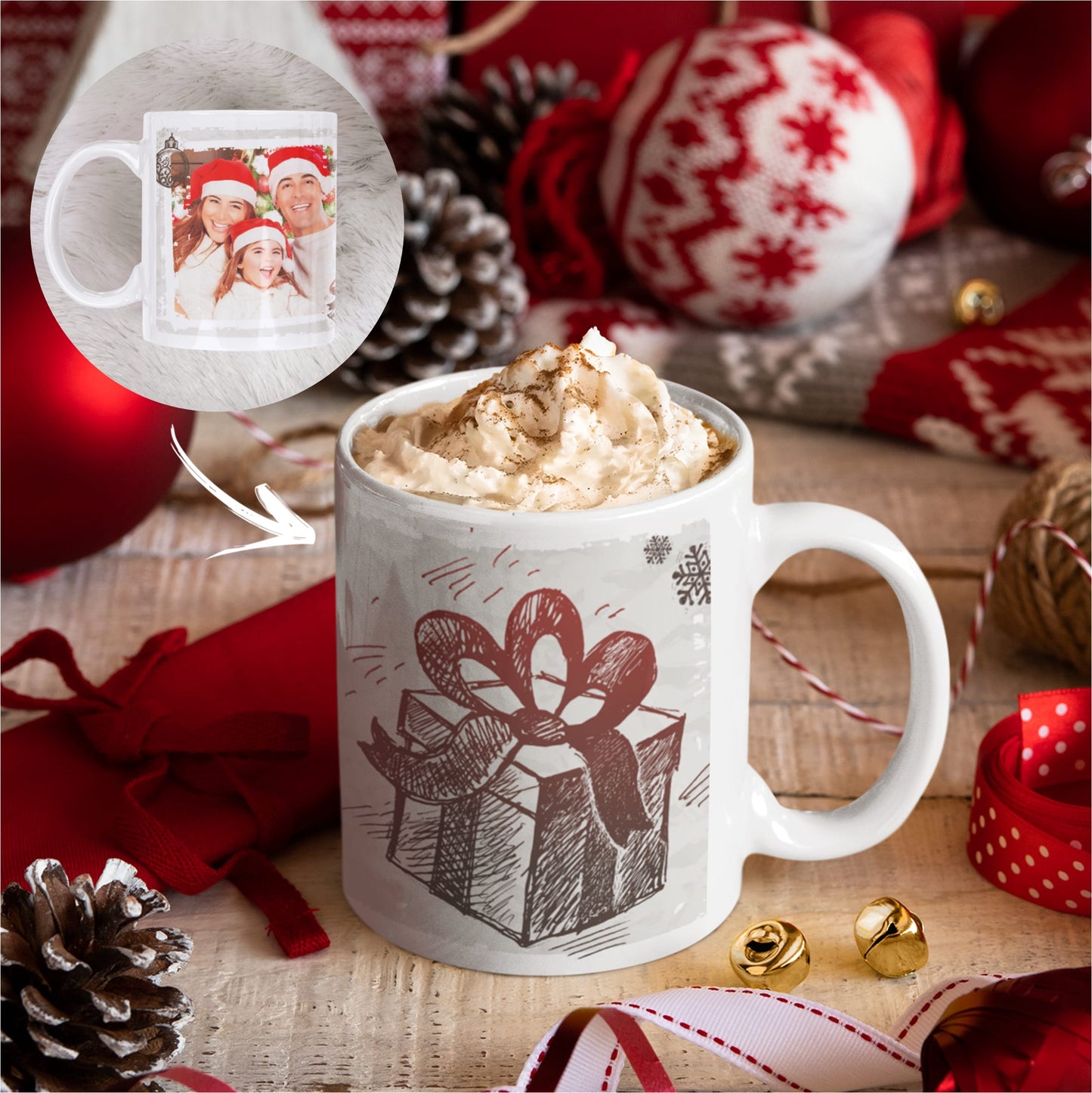 Caneca "Prenda / Coração de Natal"