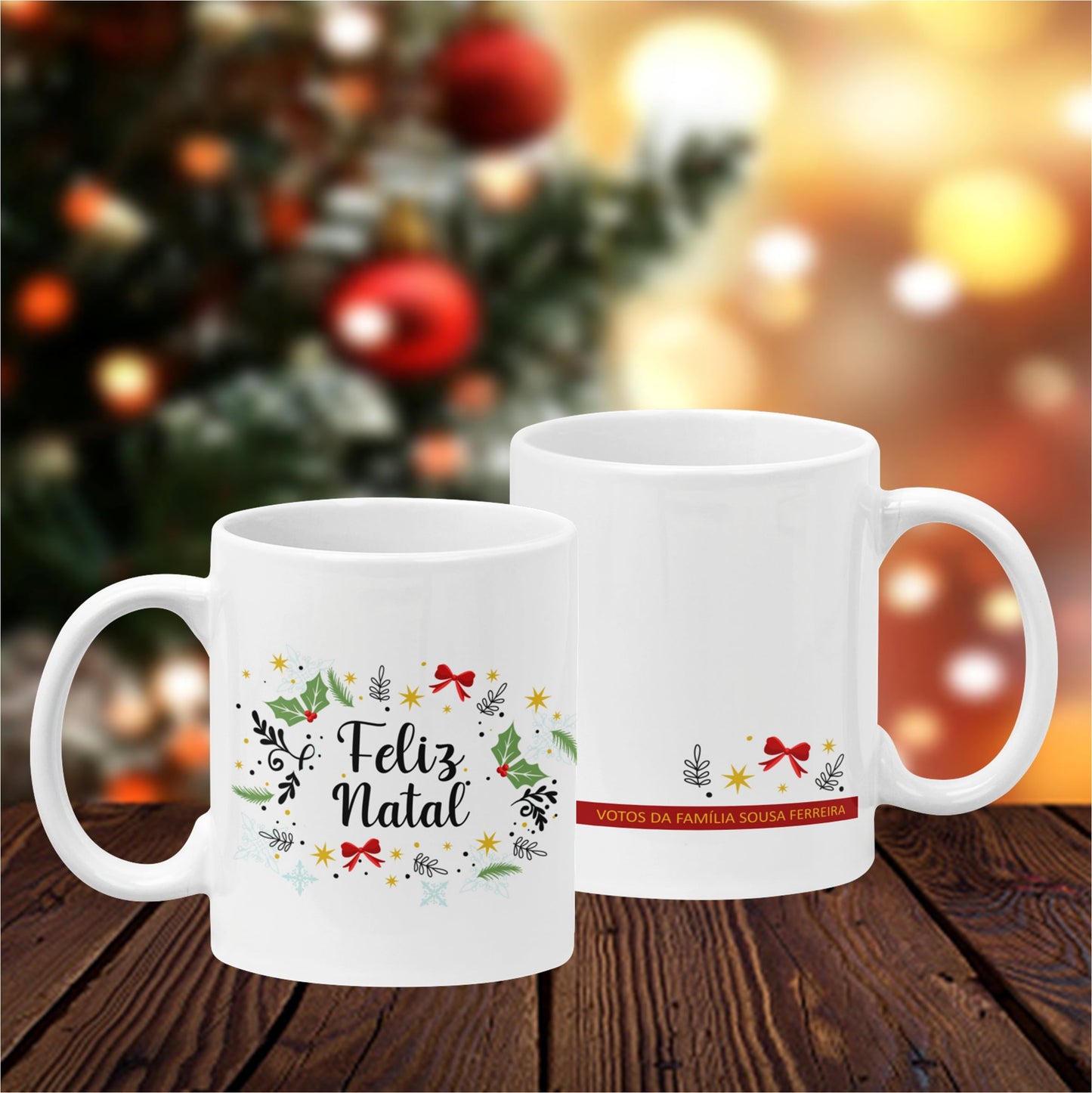 Caneca "Enfeites de Natal"
