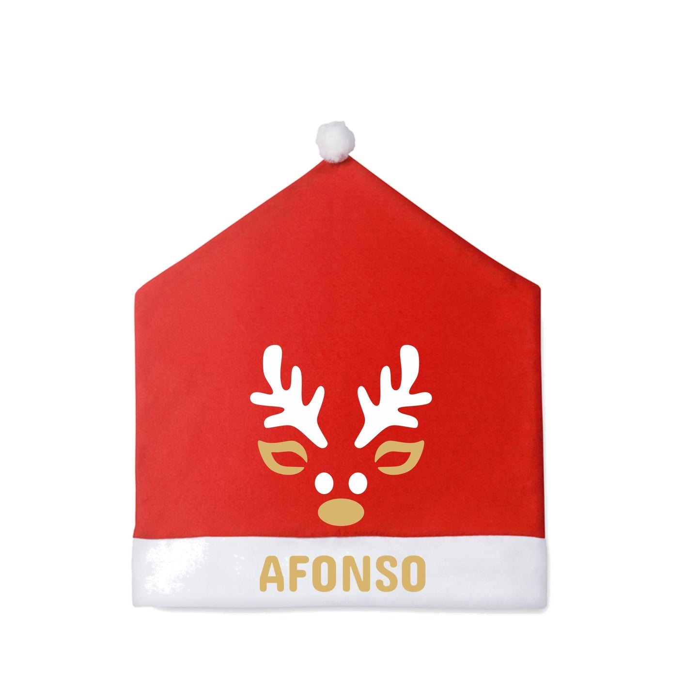 Capa de cadeira "Renas de Natal"