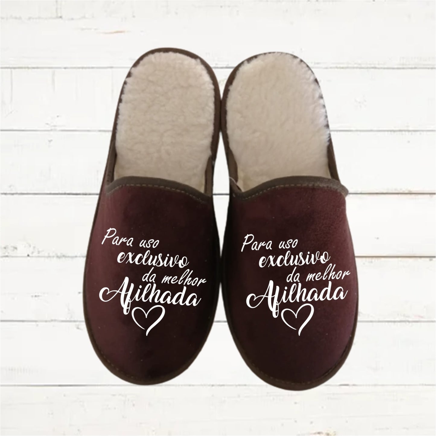 Chinelos "Para uso exclusivo do(a) melhor Afilhado / Afilhada"