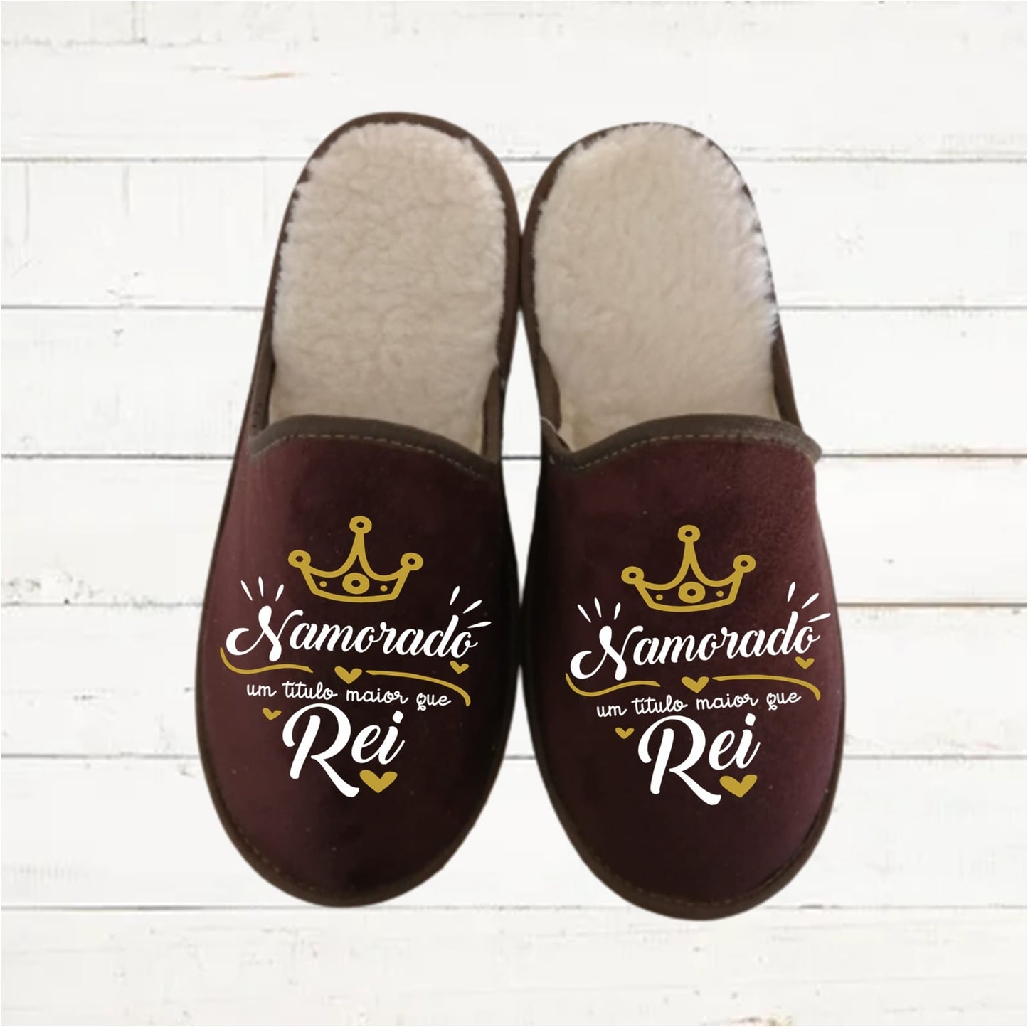 Chinelos "Namorada / Namorada um título maior que Rainha / Rei"