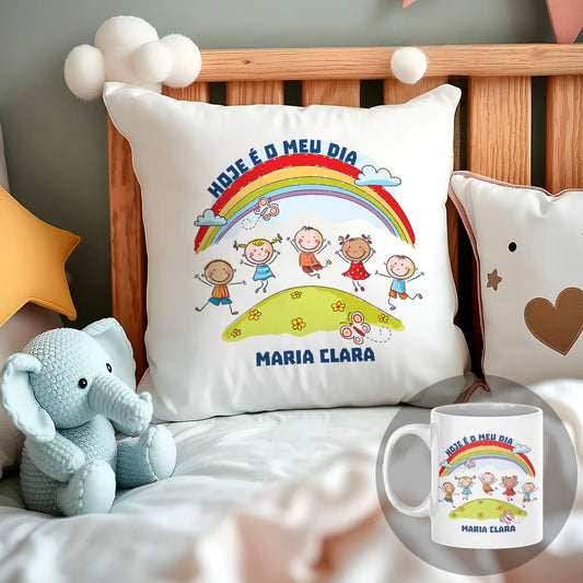 Almofada e/ou Caneca "Alegria"