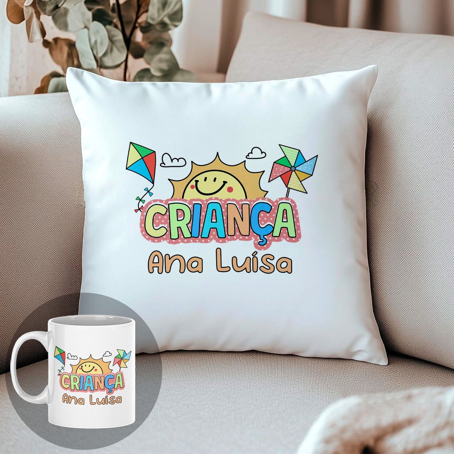 Almofada e/ou Caneca "Solinho"