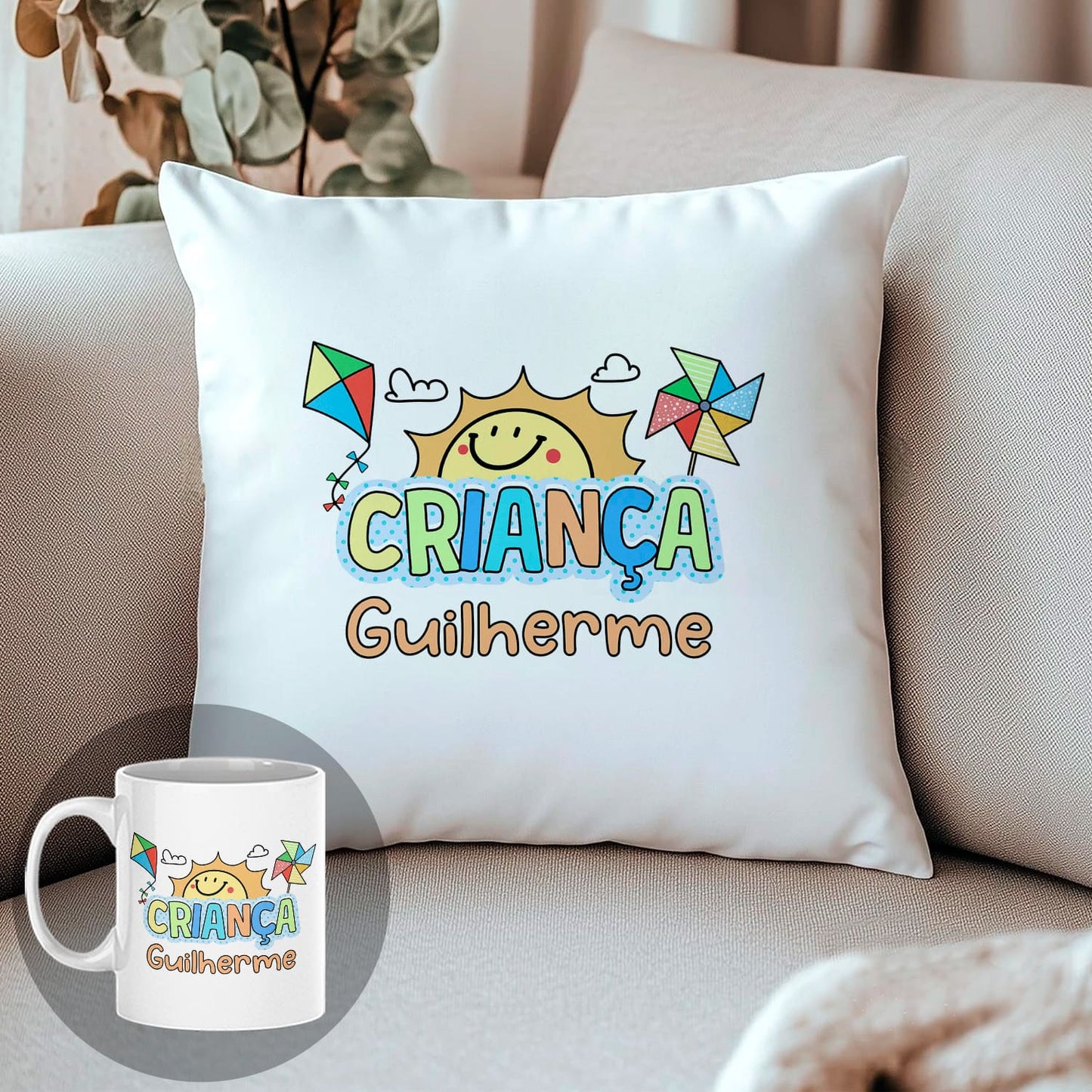 Almofada e/ou Caneca "Solinho"