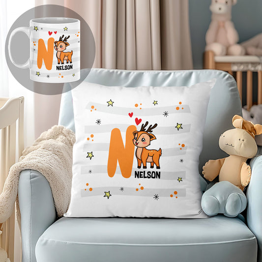 Almofada e/ou Caneca "Alfabeto - Animais"