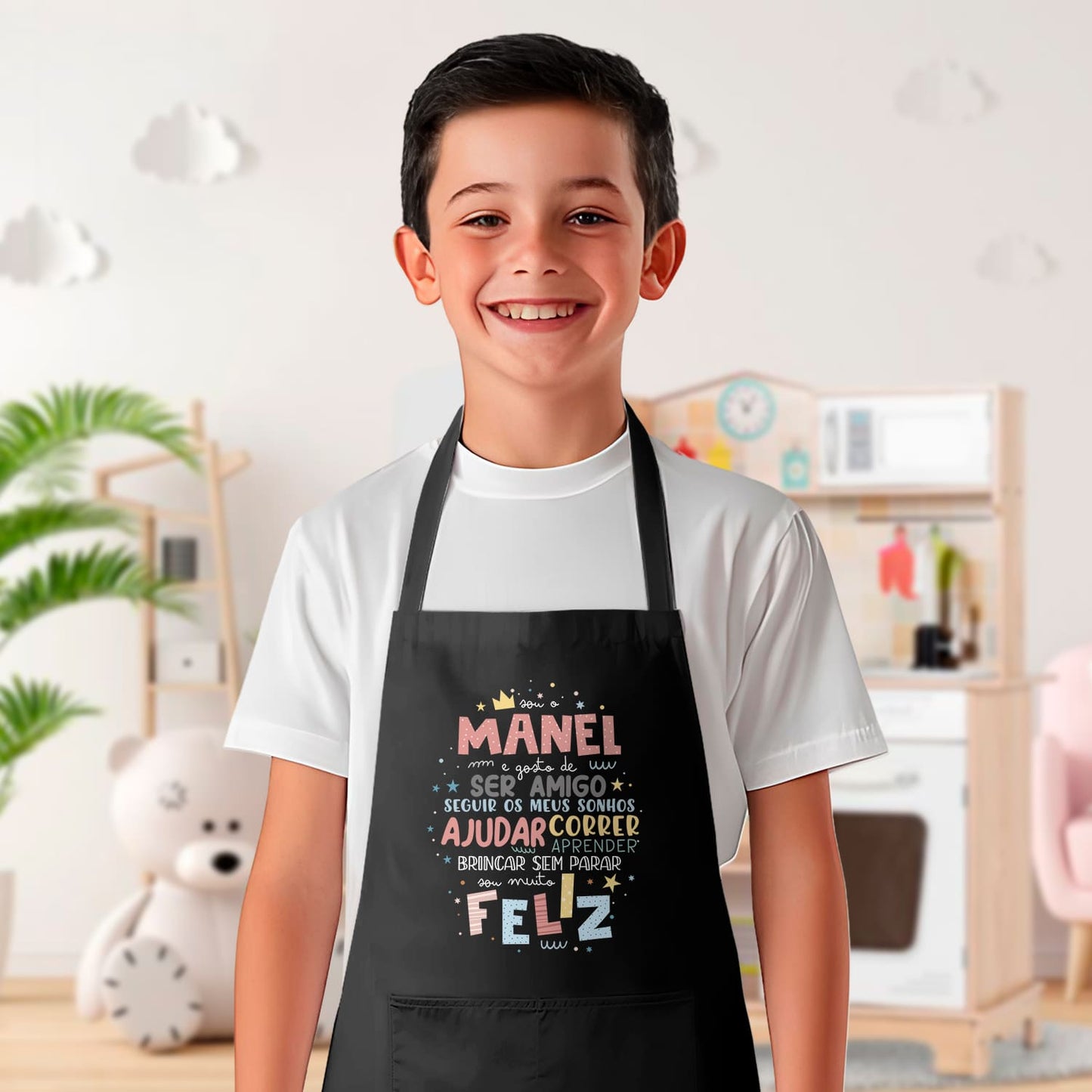 Avental "Sou muito feliz"