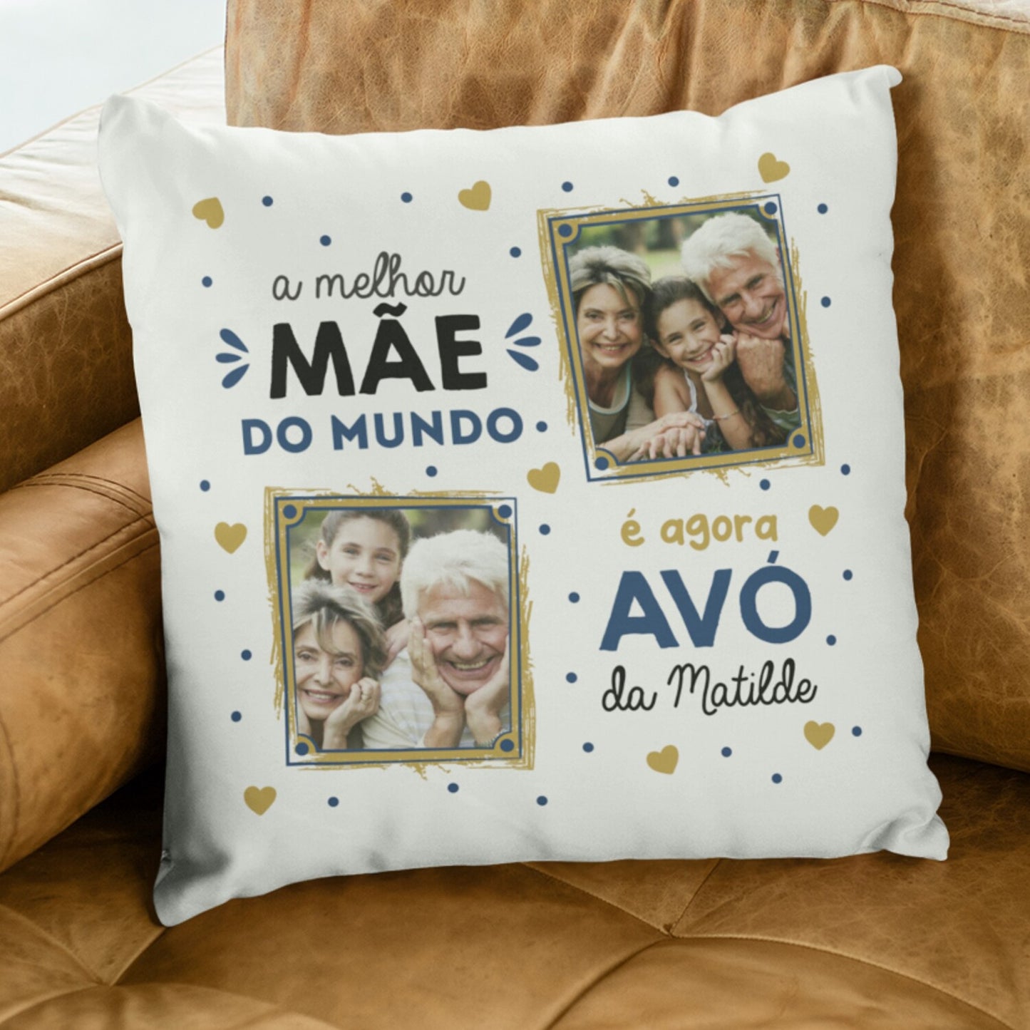 Almofada "A melhor mãe do mundo é agora avó"